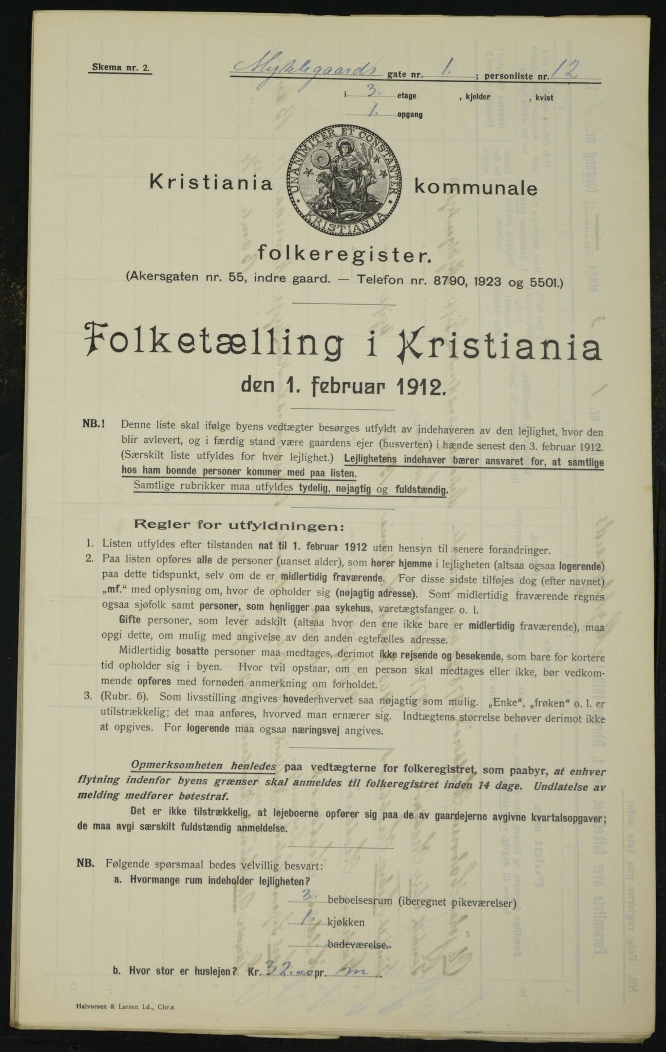 OBA, Municipal Census 1912 for Kristiania, 1912, p. 68714