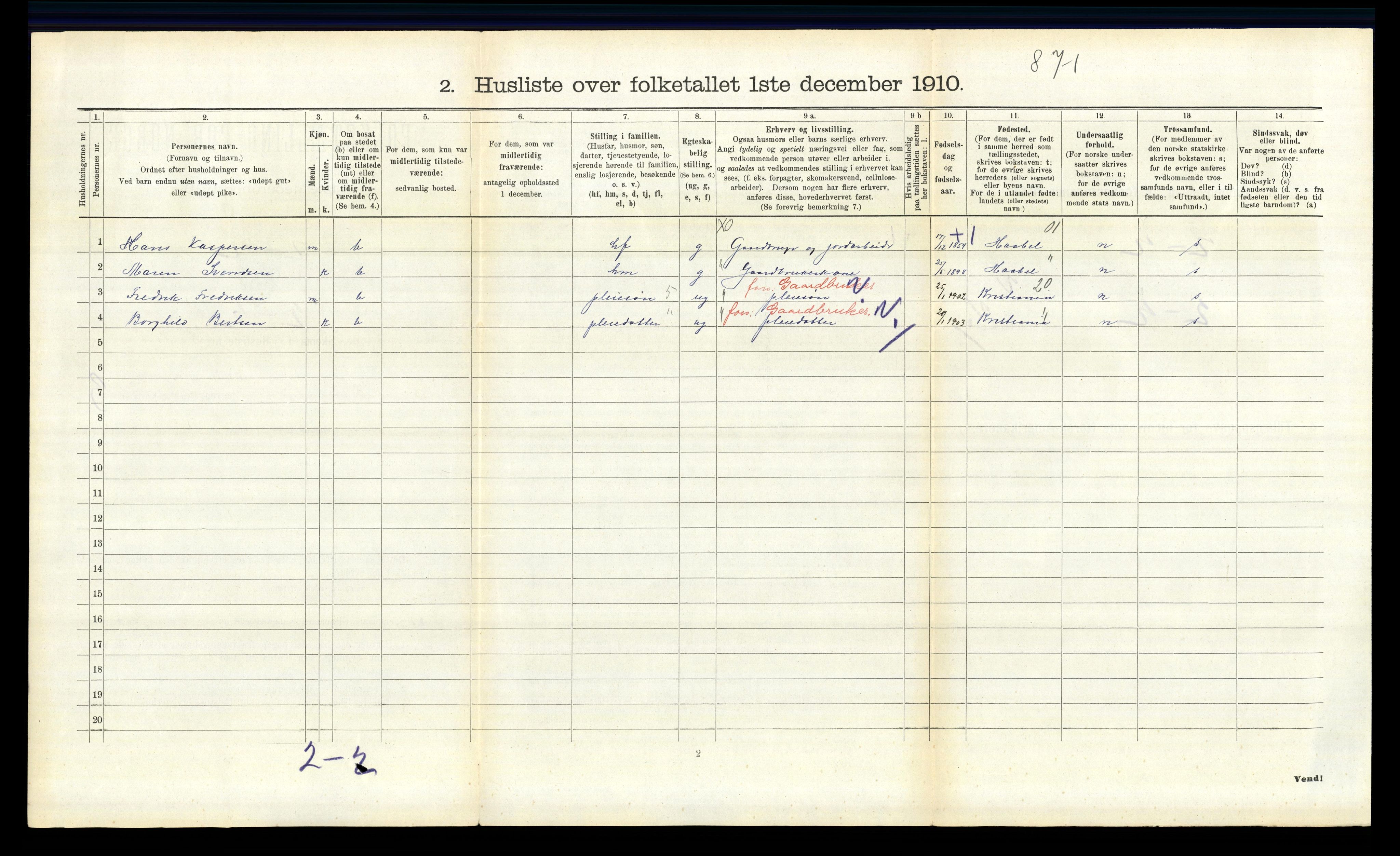 RA, 1910 census for Kråkstad, 1910, p. 338