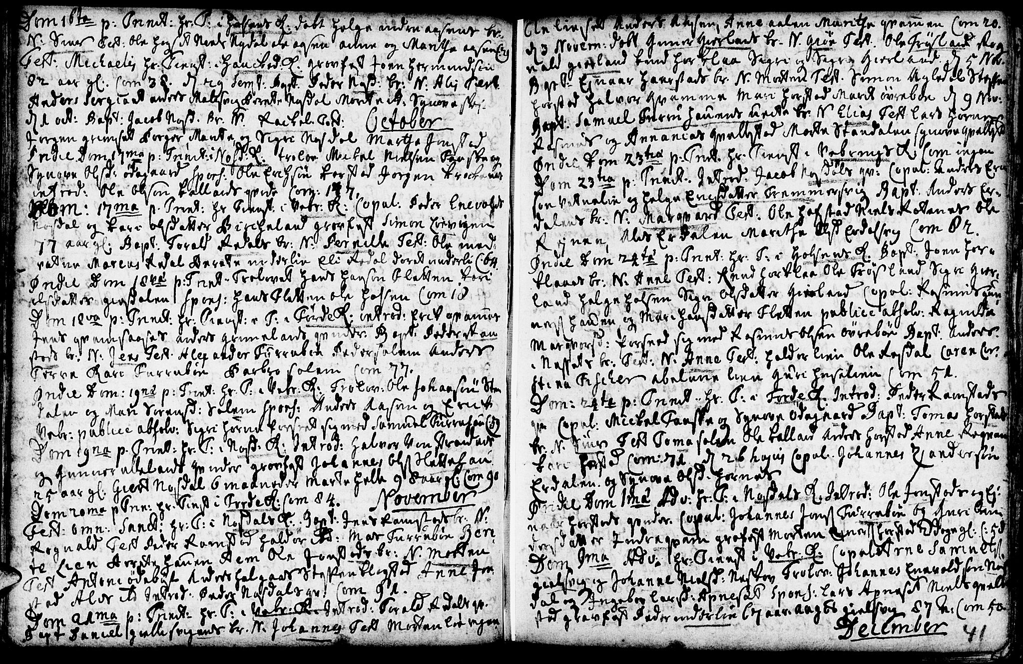 Førde sokneprestembete, SAB/A-79901/H/Haa/Haaa/L0002: Parish register (official) no. A 2, 1728-1748, p. 41