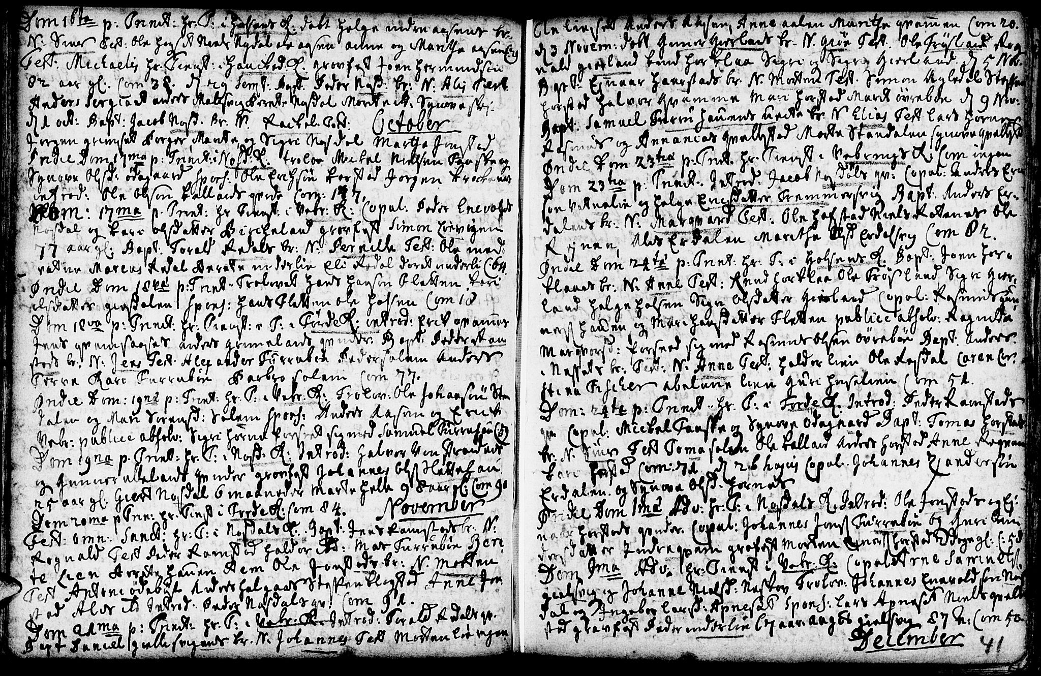 Førde sokneprestembete, AV/SAB-A-79901/H/Haa/Haaa/L0002: Parish register (official) no. A 2, 1728-1748, p. 41