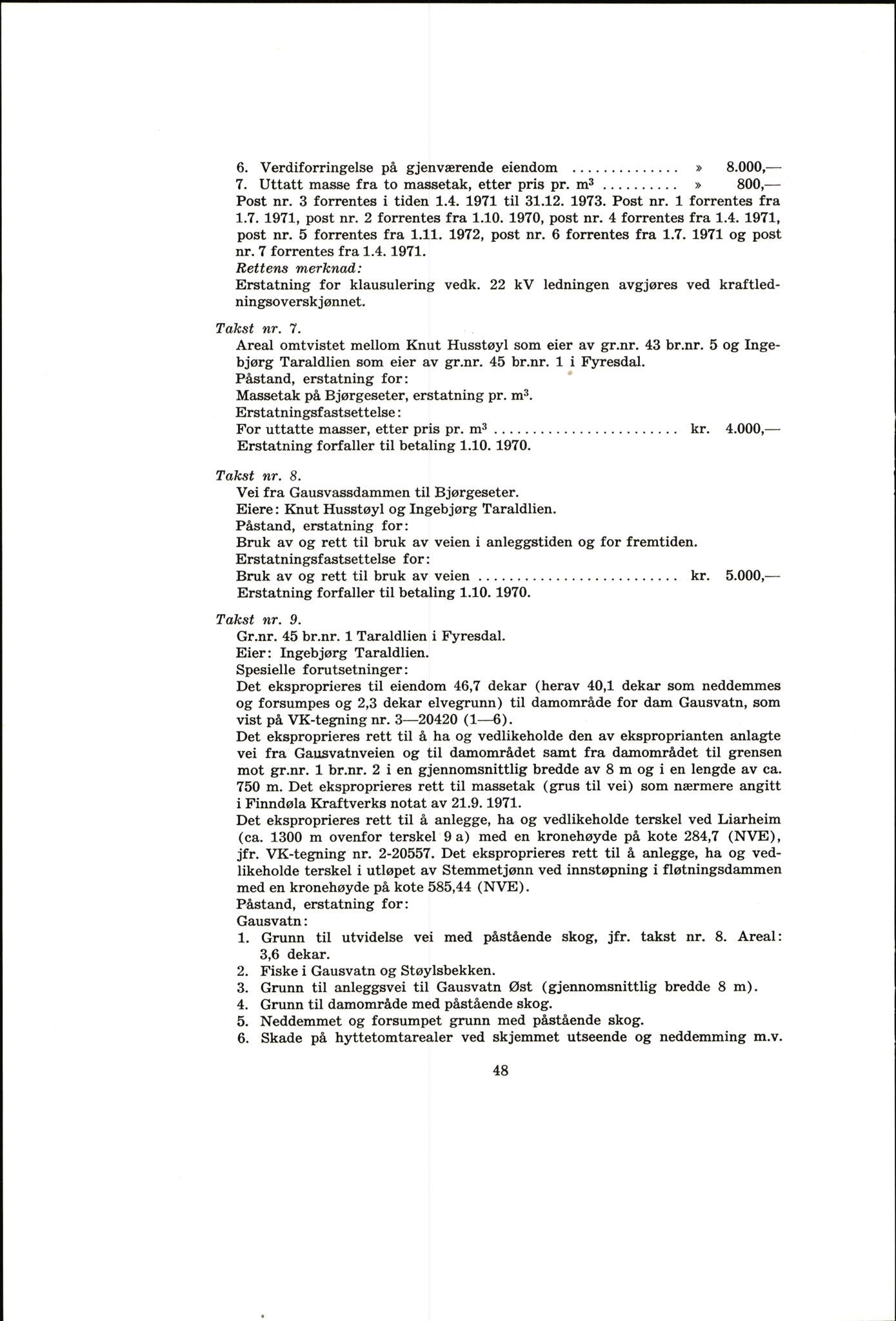 Vest-Telemark sorenskriveri, AV/SAKO-A-134/F/Fo/Fob/L0004: Skjønn/rettsbøker for kraftutbygging/veg, 1973-1989, p. 50