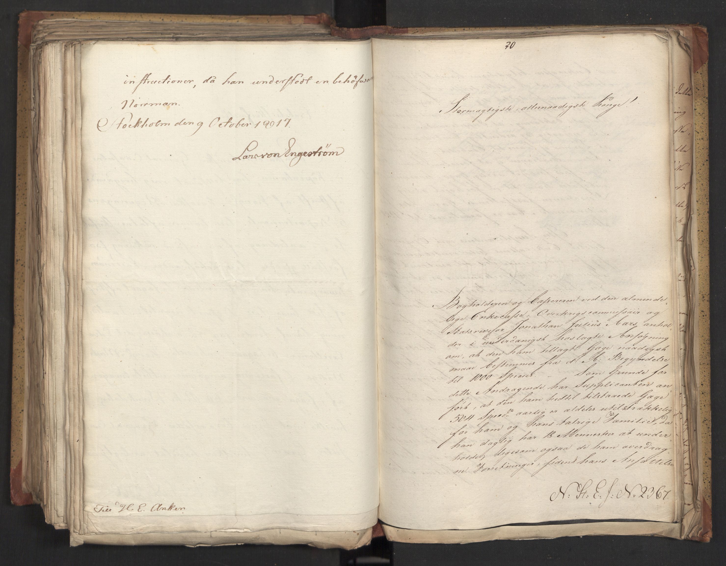 Statsrådsavdelingen i Stockholm, AV/RA-S-1003/D/Da/L0010: Regjeringsinnstillinger nr. 2219-2392, 1817, p. 402