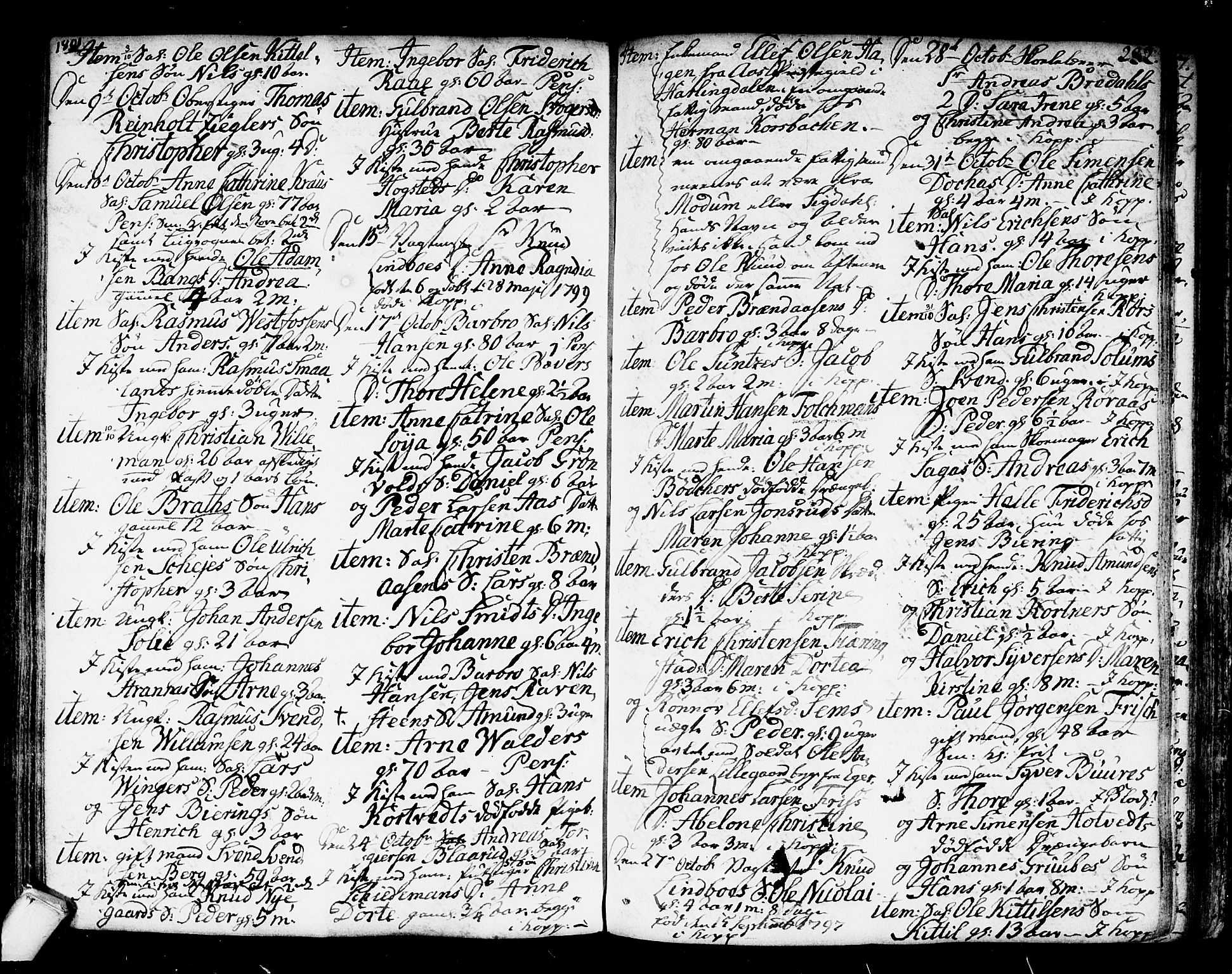 Kongsberg kirkebøker, AV/SAKO-A-22/F/Fa/L0007: Parish register (official) no. I 7, 1795-1816, p. 282