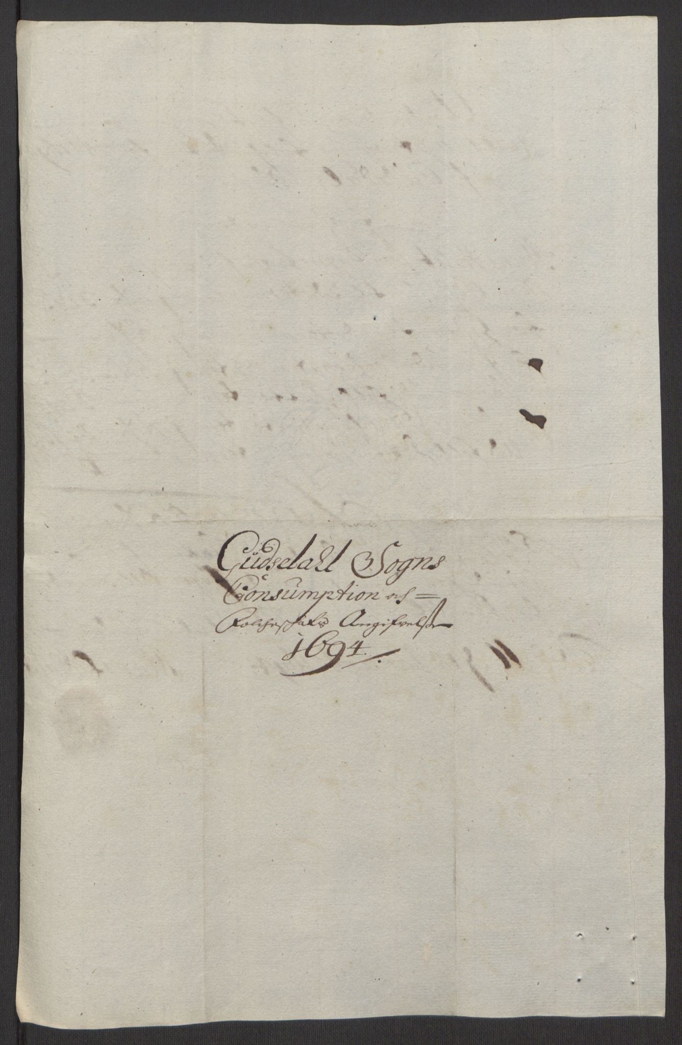 Rentekammeret inntil 1814, Reviderte regnskaper, Fogderegnskap, AV/RA-EA-4092/R17/L1168: Fogderegnskap Gudbrandsdal, 1694, p. 350