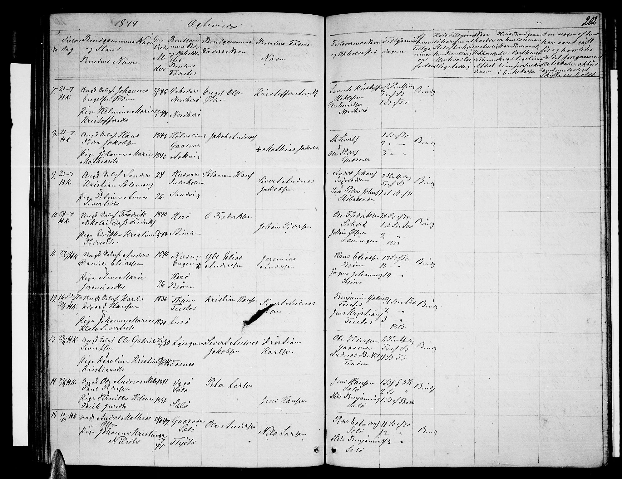 Ministerialprotokoller, klokkerbøker og fødselsregistre - Nordland, AV/SAT-A-1459/834/L0512: Parish register (copy) no. 834C03, 1862-1877, p. 202