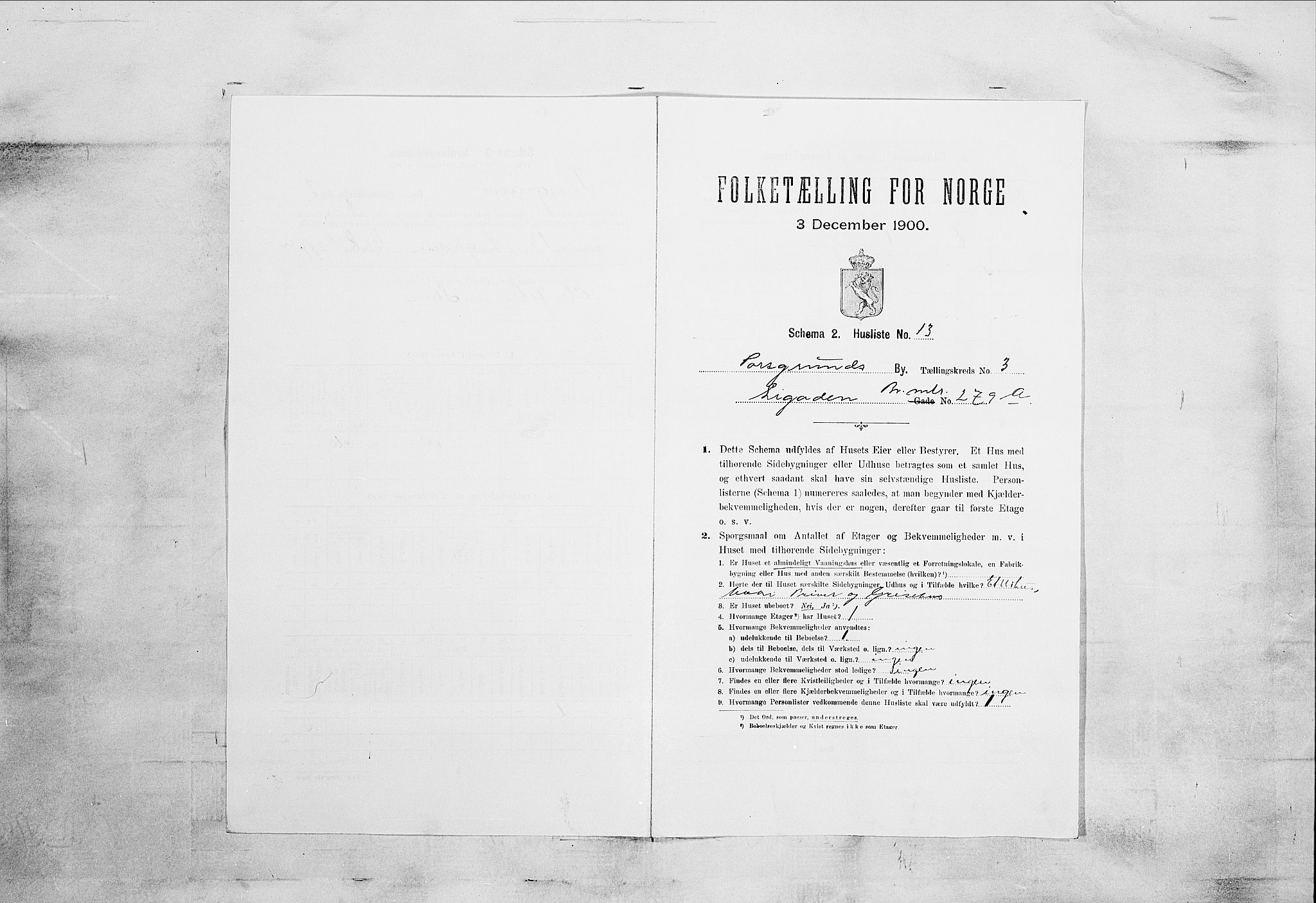 SAKO, 1900 census for Porsgrunn, 1900, p. 402