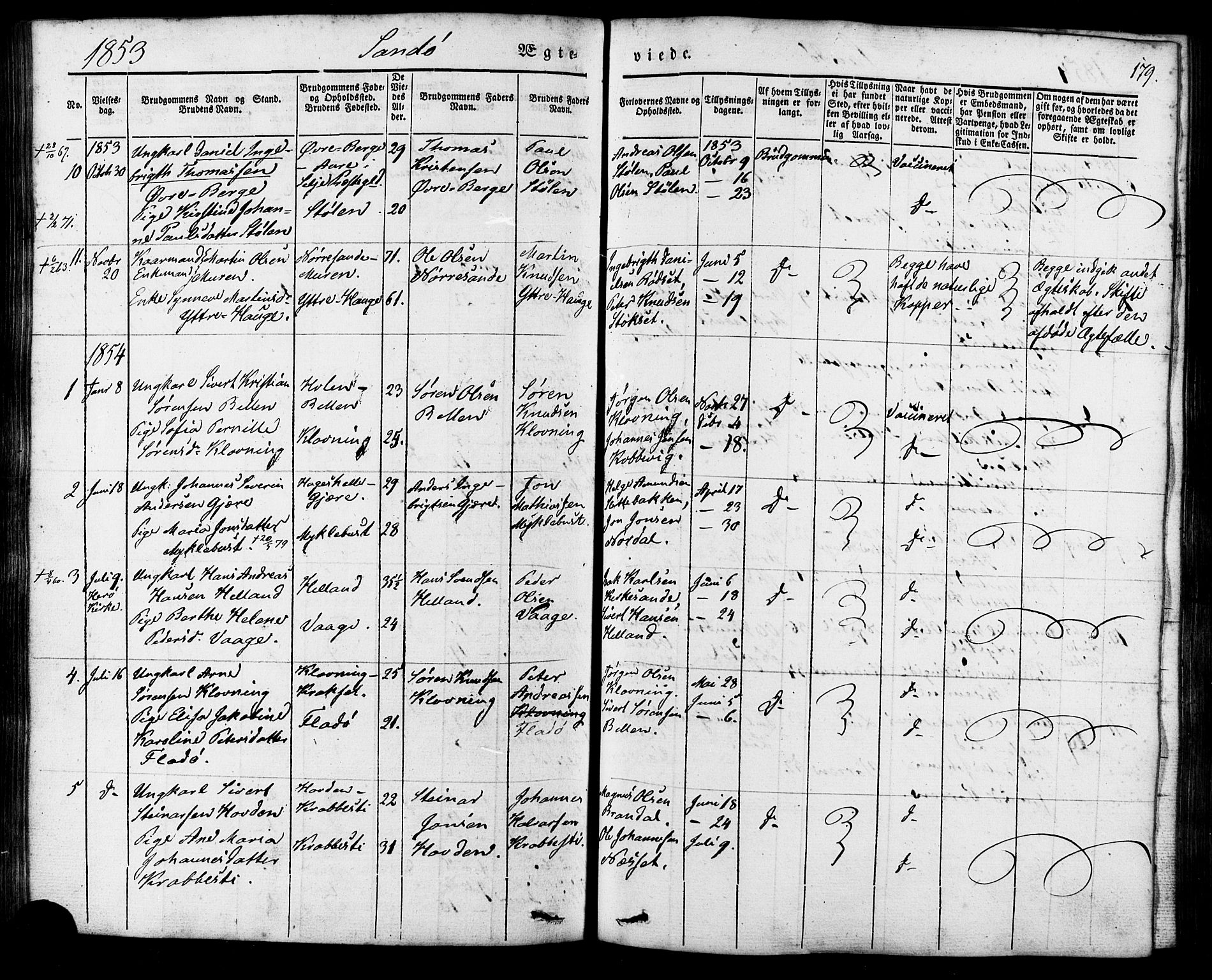 Ministerialprotokoller, klokkerbøker og fødselsregistre - Møre og Romsdal, AV/SAT-A-1454/503/L0034: Parish register (official) no. 503A02, 1841-1884, p. 179