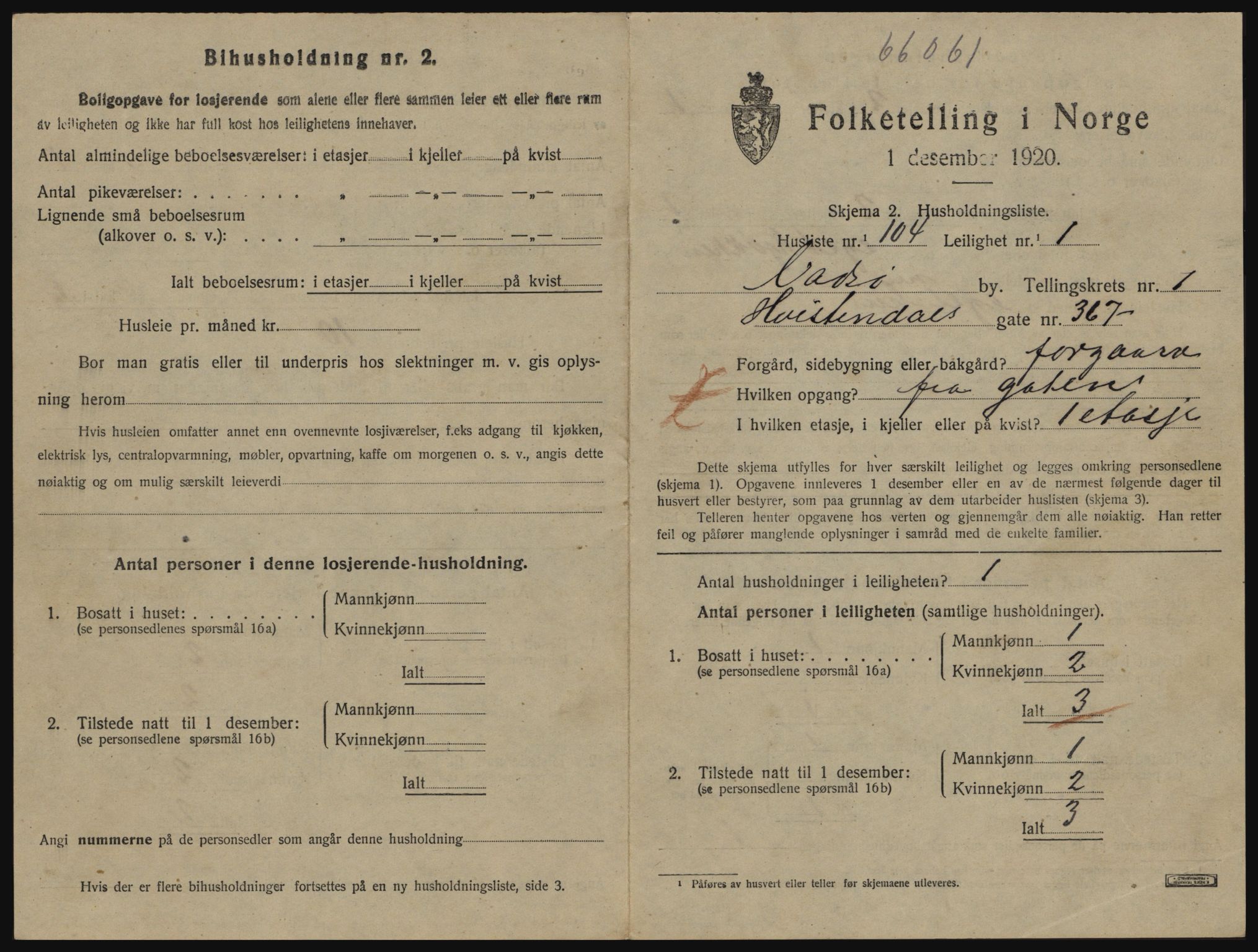 SATØ, 1920 census for Vadsø, 1920, p. 858