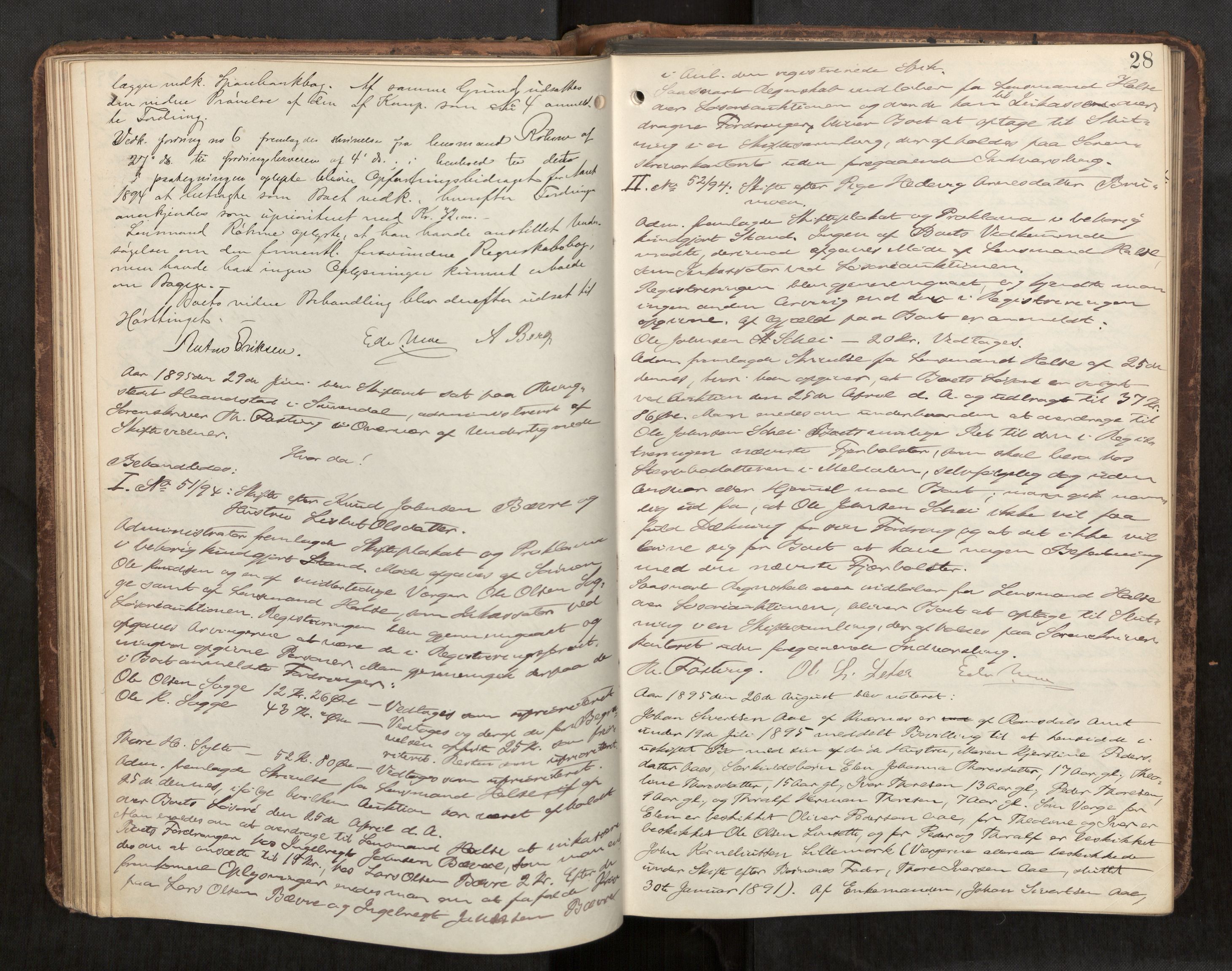 Nordmøre sorenskriveri, AV/SAT-A-4132/1/3/3B/L0006: Forhandlingsprotokoll nr. 06, 1894-1900, p. 28