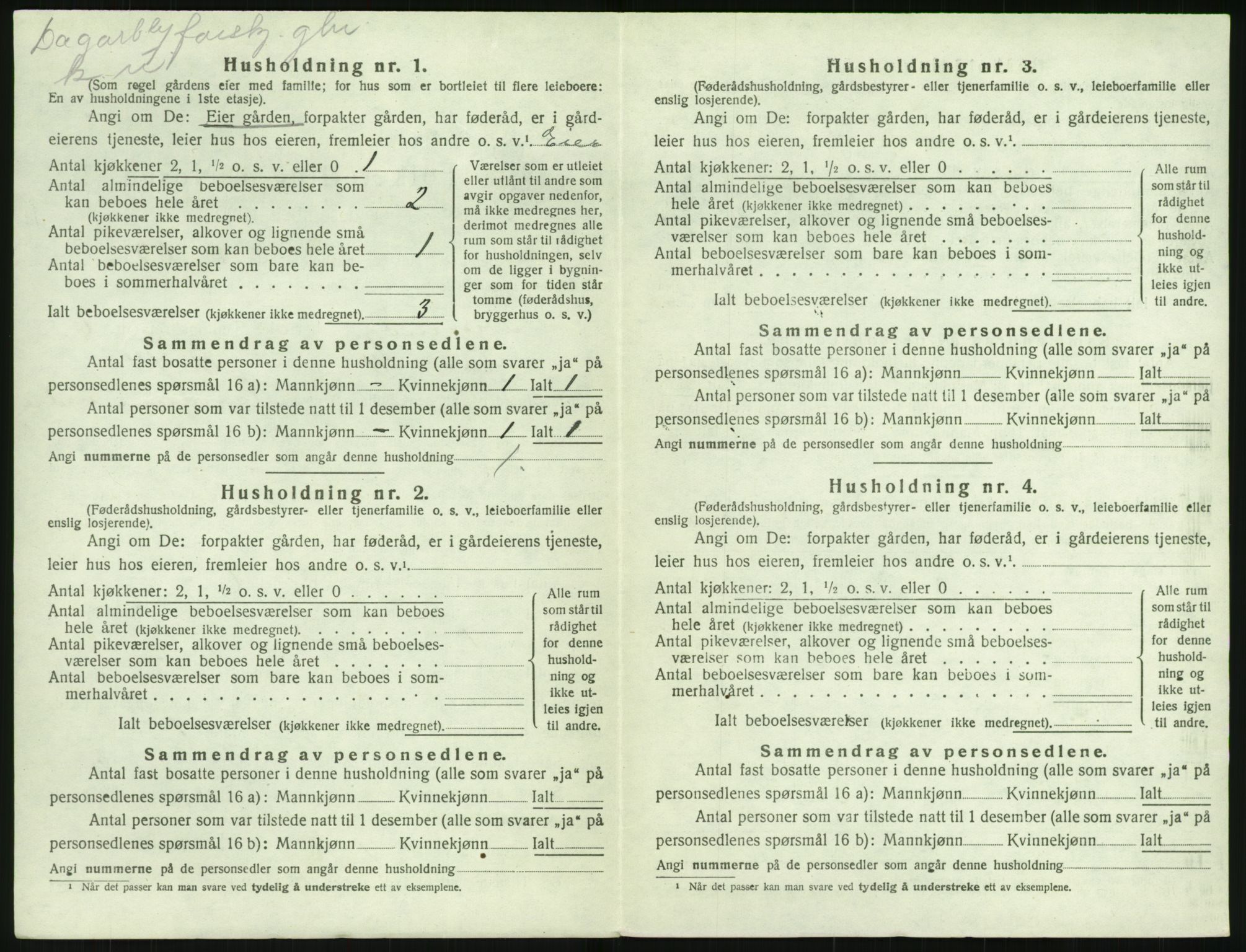 SAK, 1920 census for Tromøy, 1920, p. 790