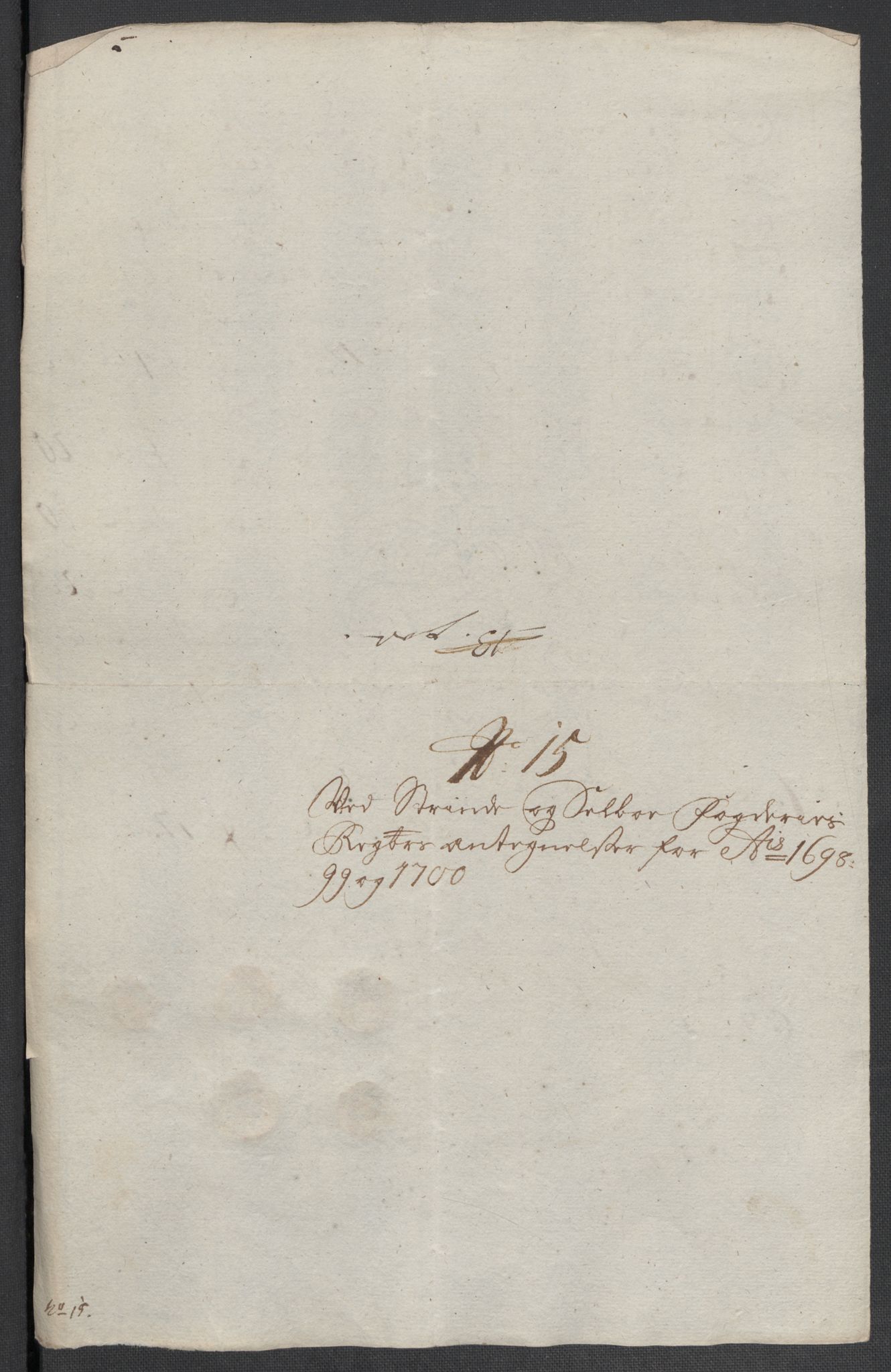 Rentekammeret inntil 1814, Reviderte regnskaper, Fogderegnskap, AV/RA-EA-4092/R61/L4107: Fogderegnskap Strinda og Selbu, 1698-1700, p. 495