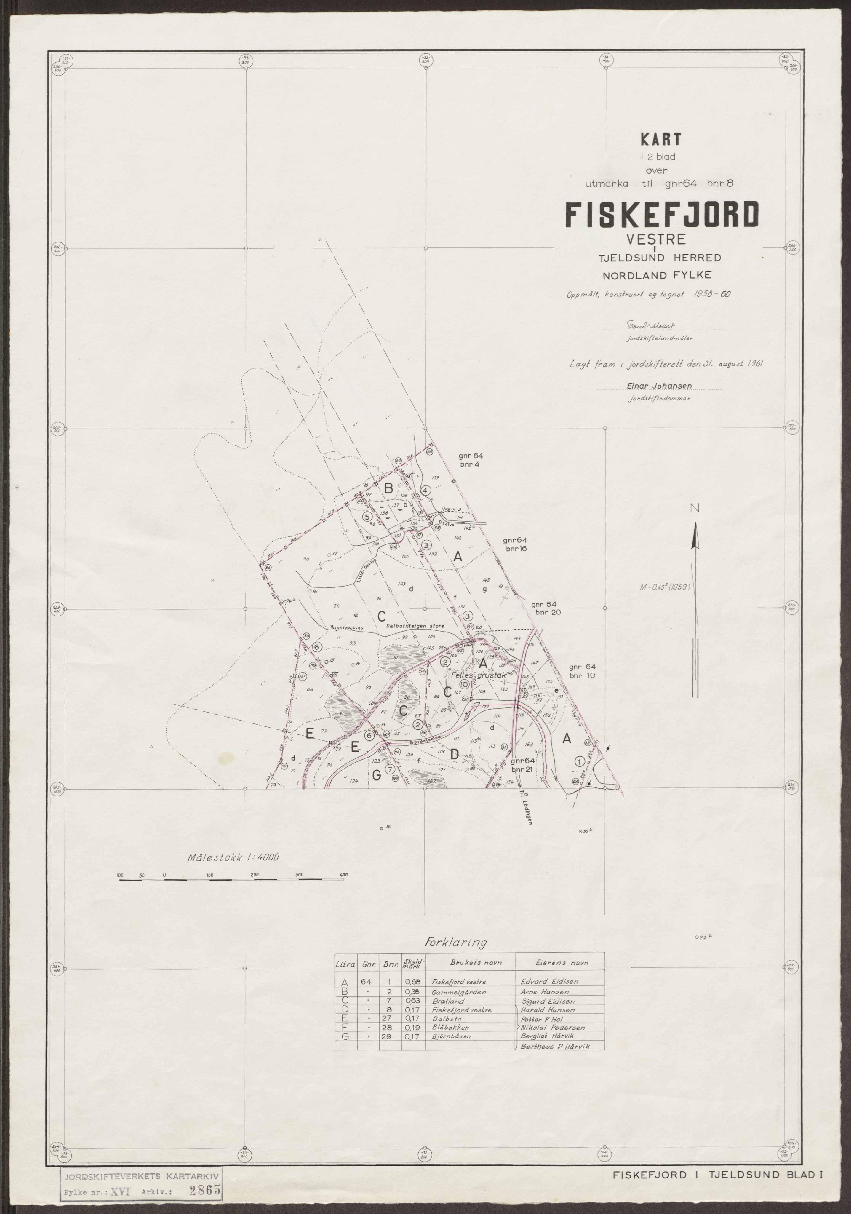 Jordskifteverkets kartarkiv, RA/S-3929/T, 1859-1988, p. 3711