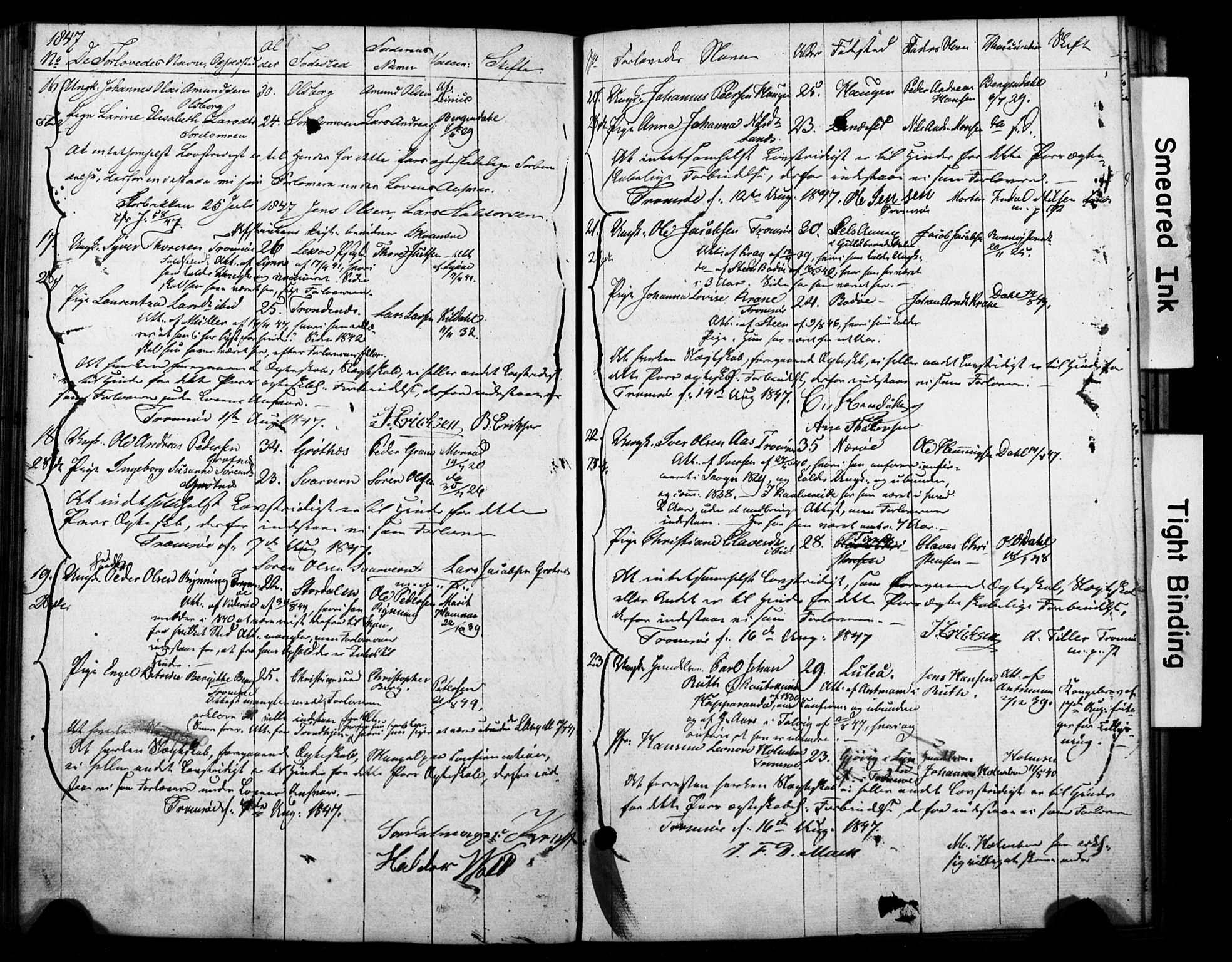 Tromsø sokneprestkontor/stiftsprosti/domprosti, AV/SATØ-S-1343/H/Hc/L0096: Banns register no. 96, 1838-1851