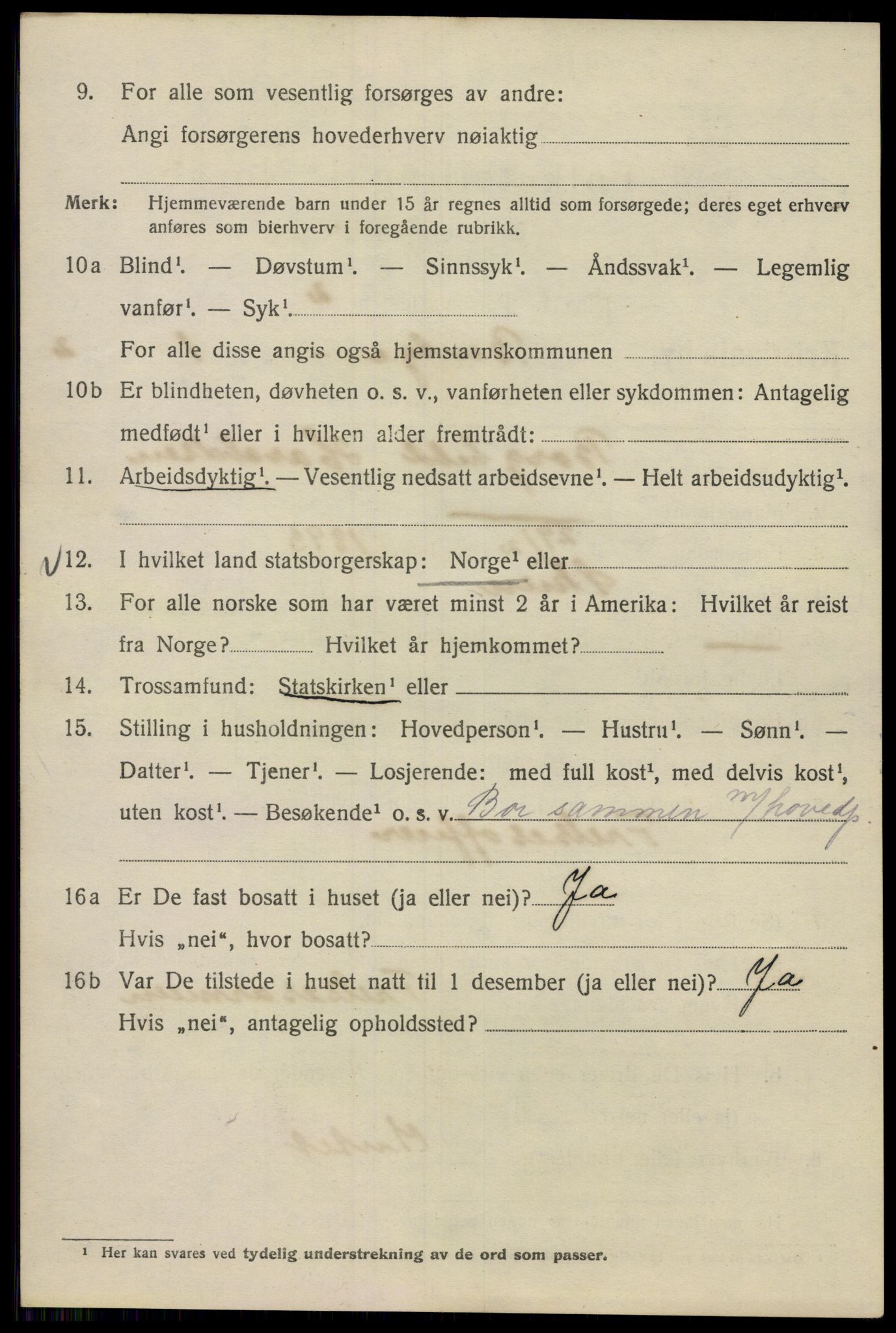 SAO, 1920 census for Kristiania, 1920, p. 151616