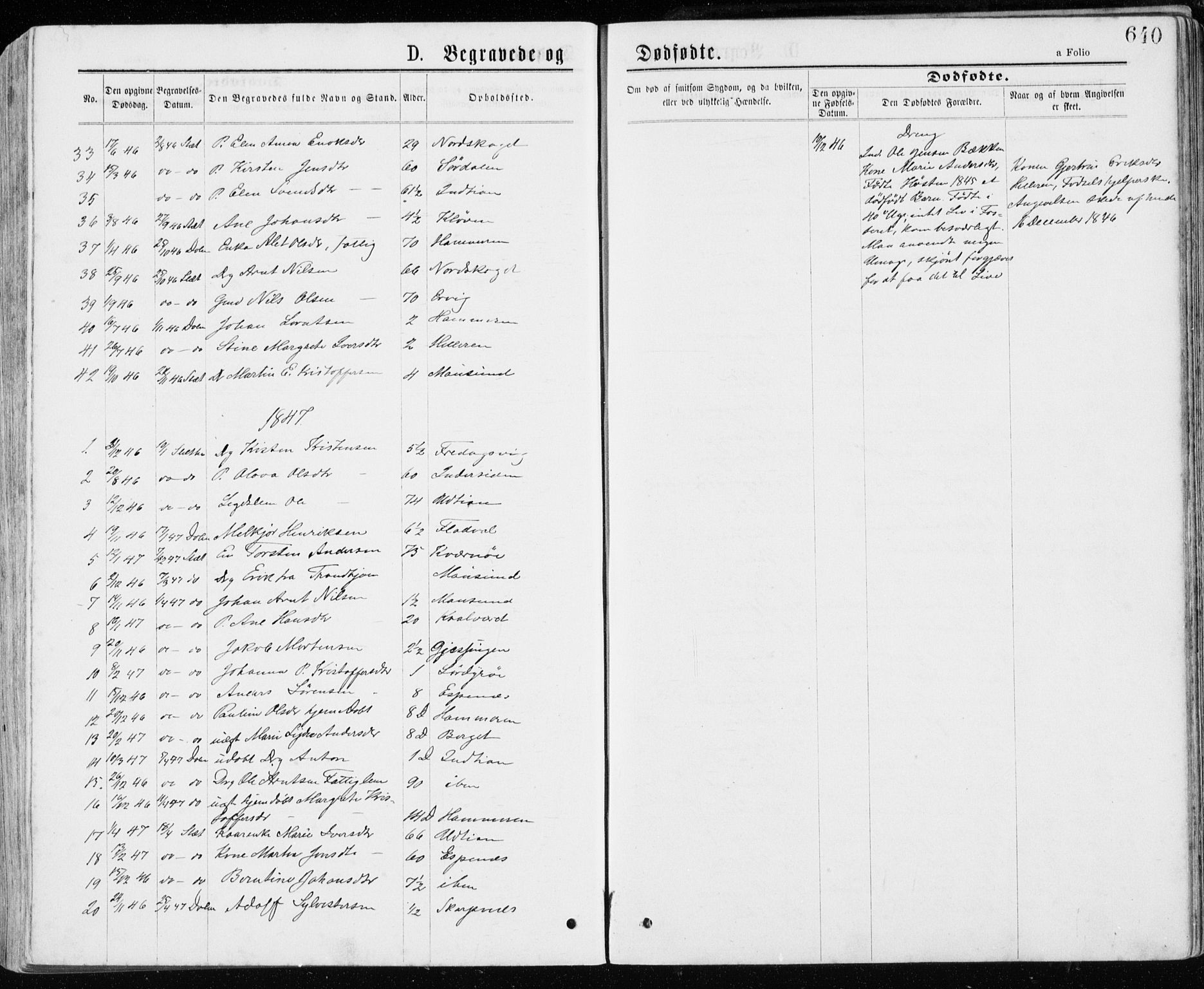 Ministerialprotokoller, klokkerbøker og fødselsregistre - Sør-Trøndelag, AV/SAT-A-1456/640/L0576: Parish register (official) no. 640A01, 1846-1876, p. 640