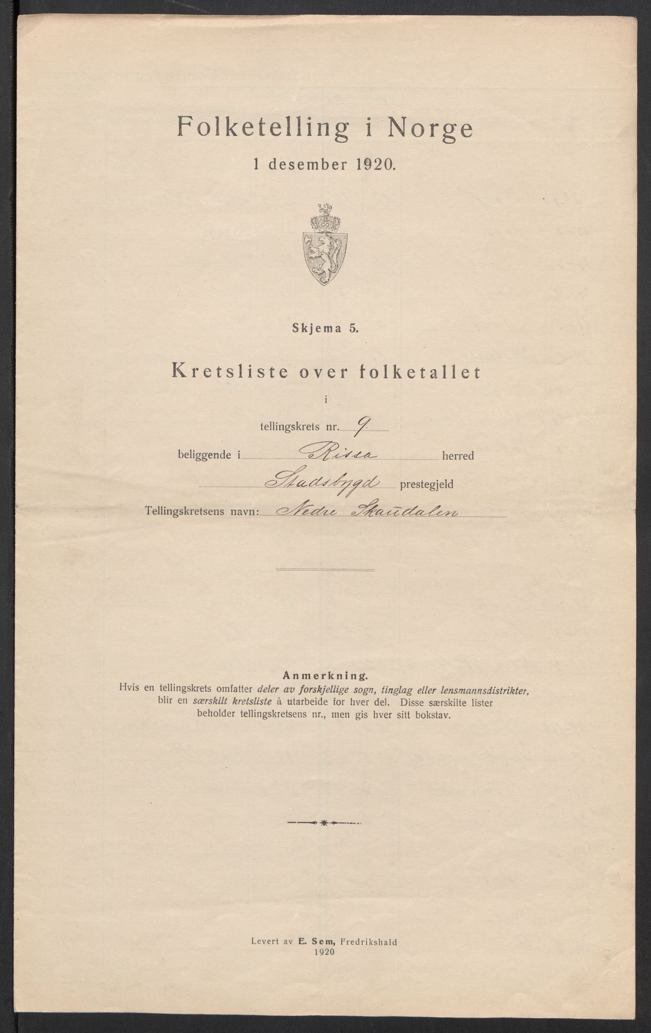 SAT, 1920 census for Rissa, 1920, p. 30