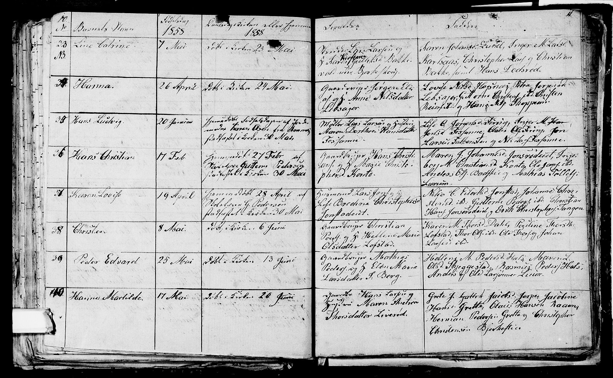 Våle kirkebøker, AV/SAKO-A-334/G/Ga/L0002: Parish register (copy) no. I 2, 1851-1863, p. 10-11