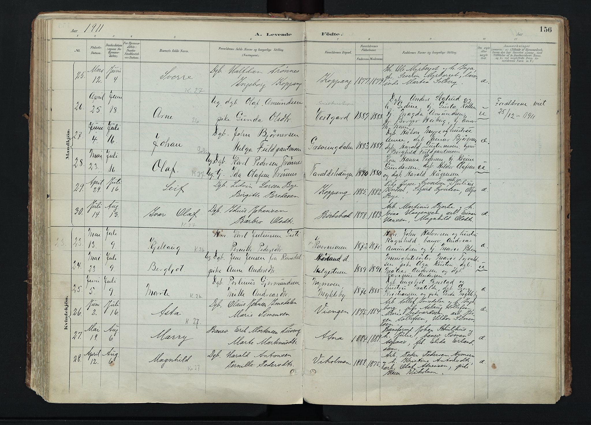 Stor-Elvdal prestekontor, SAH/PREST-052/H/Ha/Haa/L0004: Parish register (official) no. 4, 1890-1922, p. 156