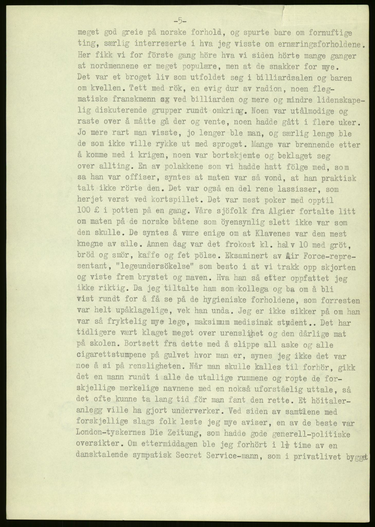 Ustvedt, Hans Jacob / Ustvedt familien, AV/RA-PA-1248/H/L0047/0002: Dagbøker / Londondagboken, 1943, p. 5