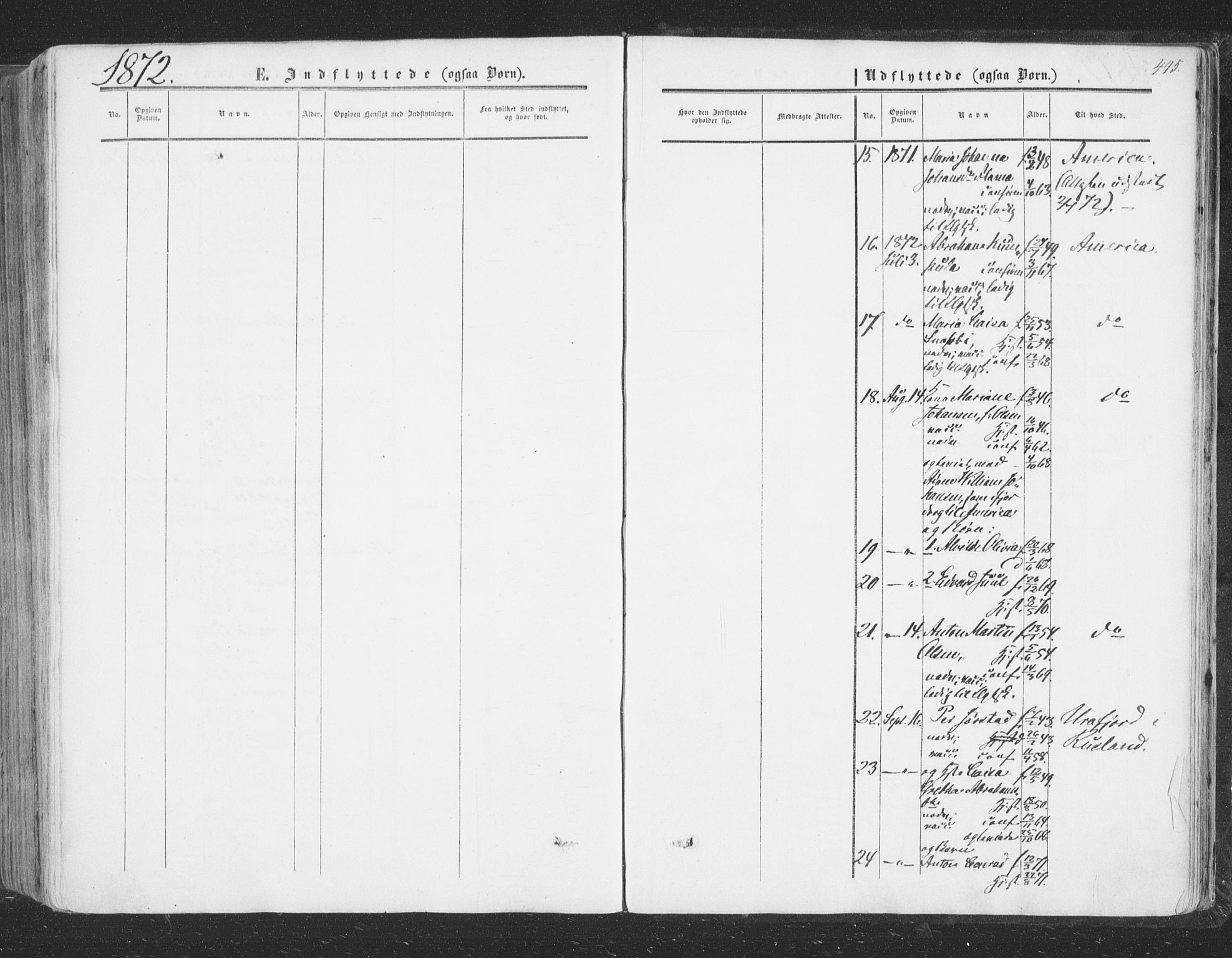 Vadsø sokneprestkontor, AV/SATØ-S-1325/H/Ha/L0004kirke: Parish register (official) no. 4, 1854-1880, p. 445