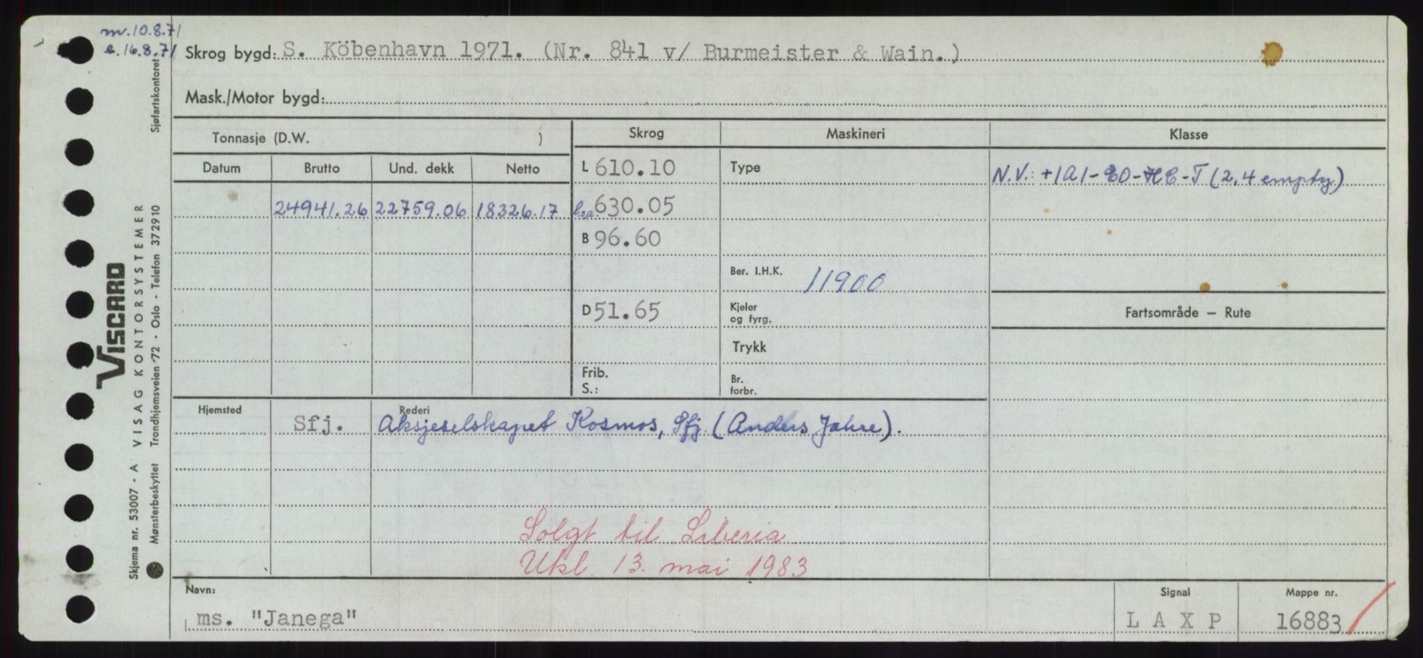 Sjøfartsdirektoratet med forløpere, Skipsmålingen, AV/RA-S-1627/H/Hd/L0019: Fartøy, J, p. 143