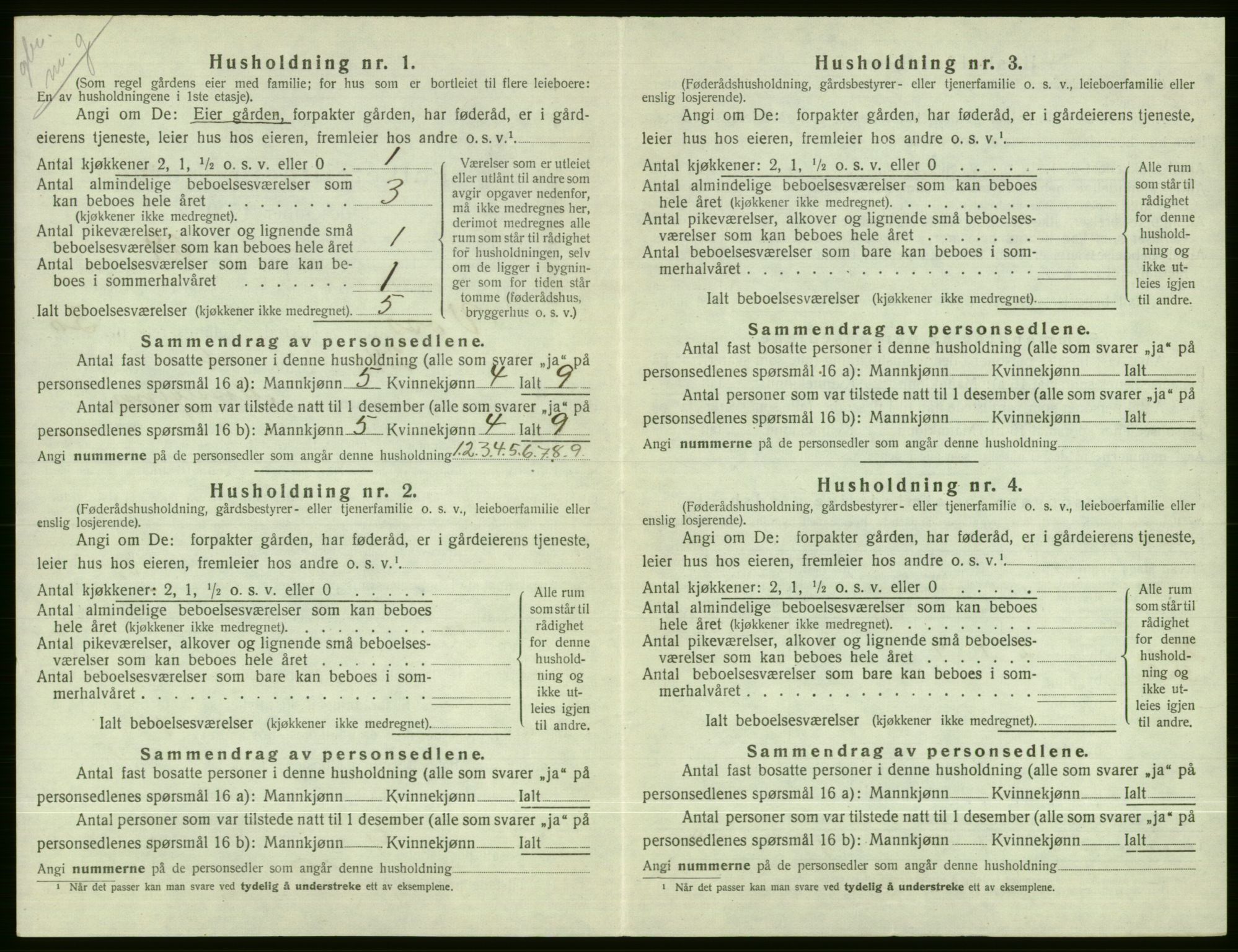 SAB, 1920 census for Voss, 1920, p. 2678