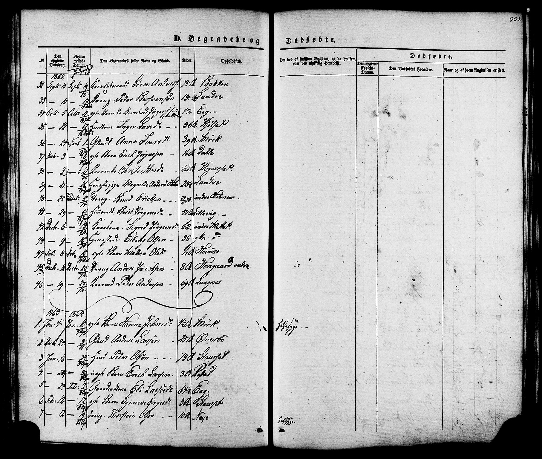 Ministerialprotokoller, klokkerbøker og fødselsregistre - Møre og Romsdal, SAT/A-1454/547/L0603: Parish register (official) no. 547A05, 1846-1877, p. 333