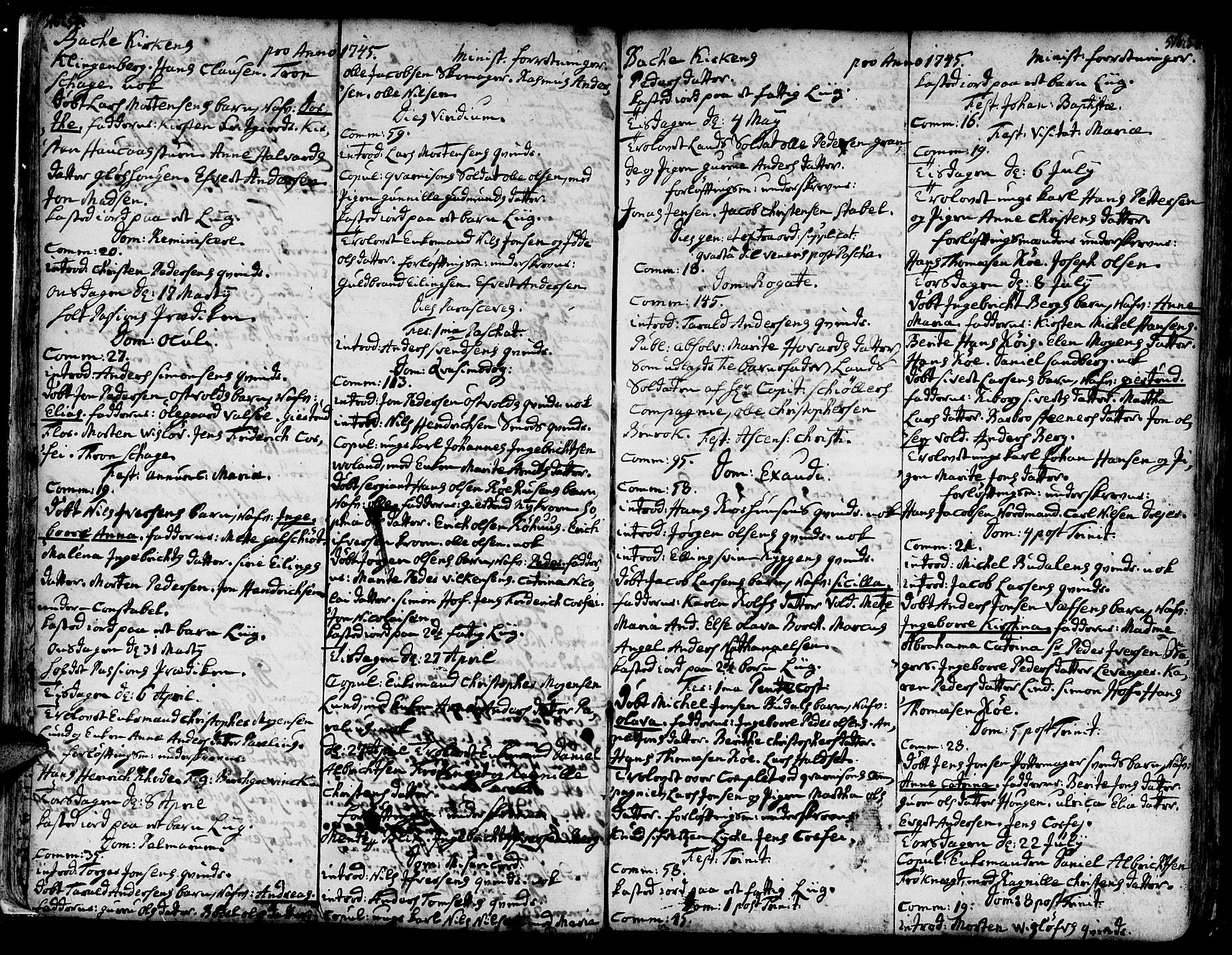 Ministerialprotokoller, klokkerbøker og fødselsregistre - Sør-Trøndelag, SAT/A-1456/606/L0276: Parish register (official) no. 606A01 /2, 1727-1779, p. 54-55