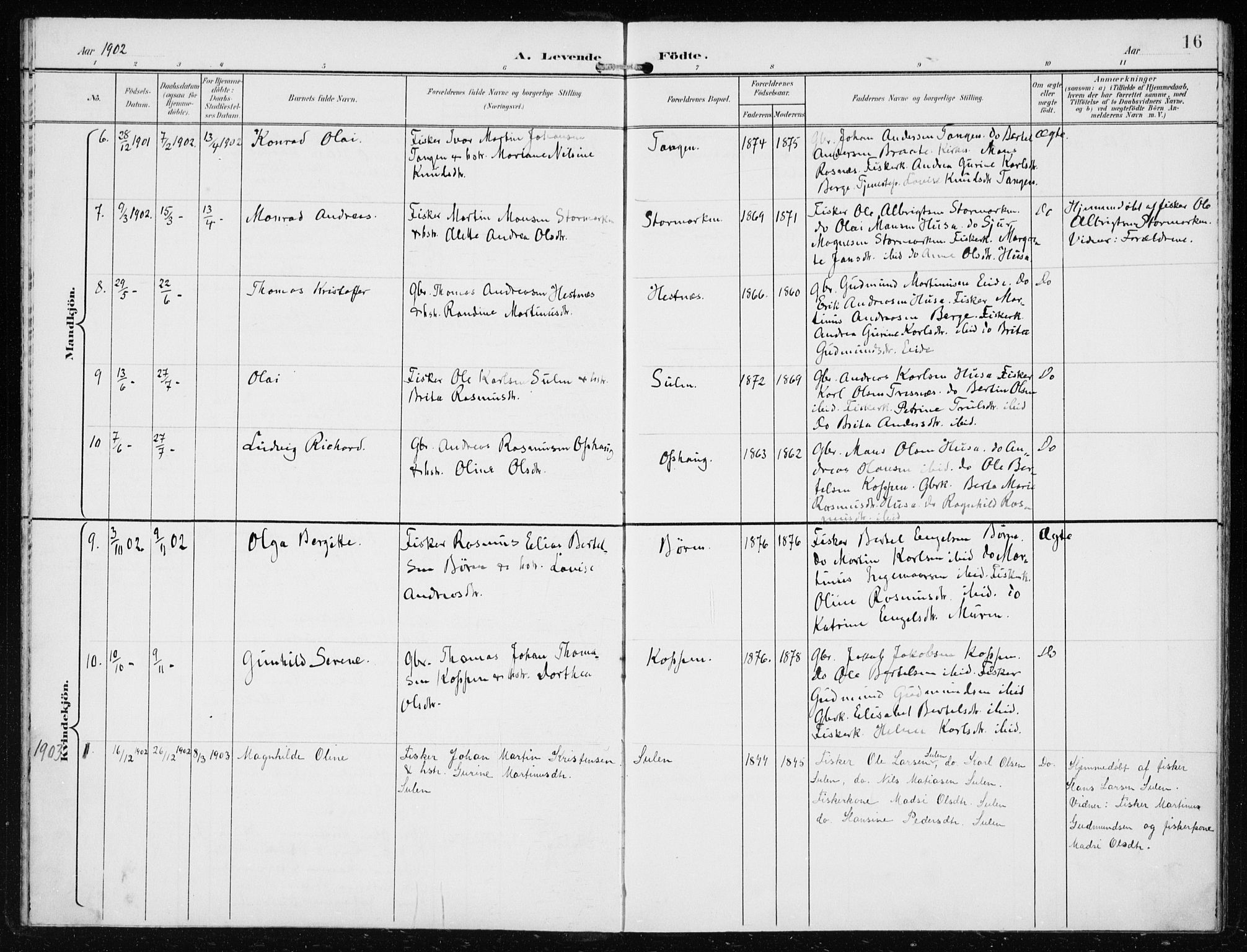 Lindås Sokneprestembete, AV/SAB-A-76701/H/Haa/Haad/L0002: Parish register (official) no. D  2, 1897-1912, p. 16