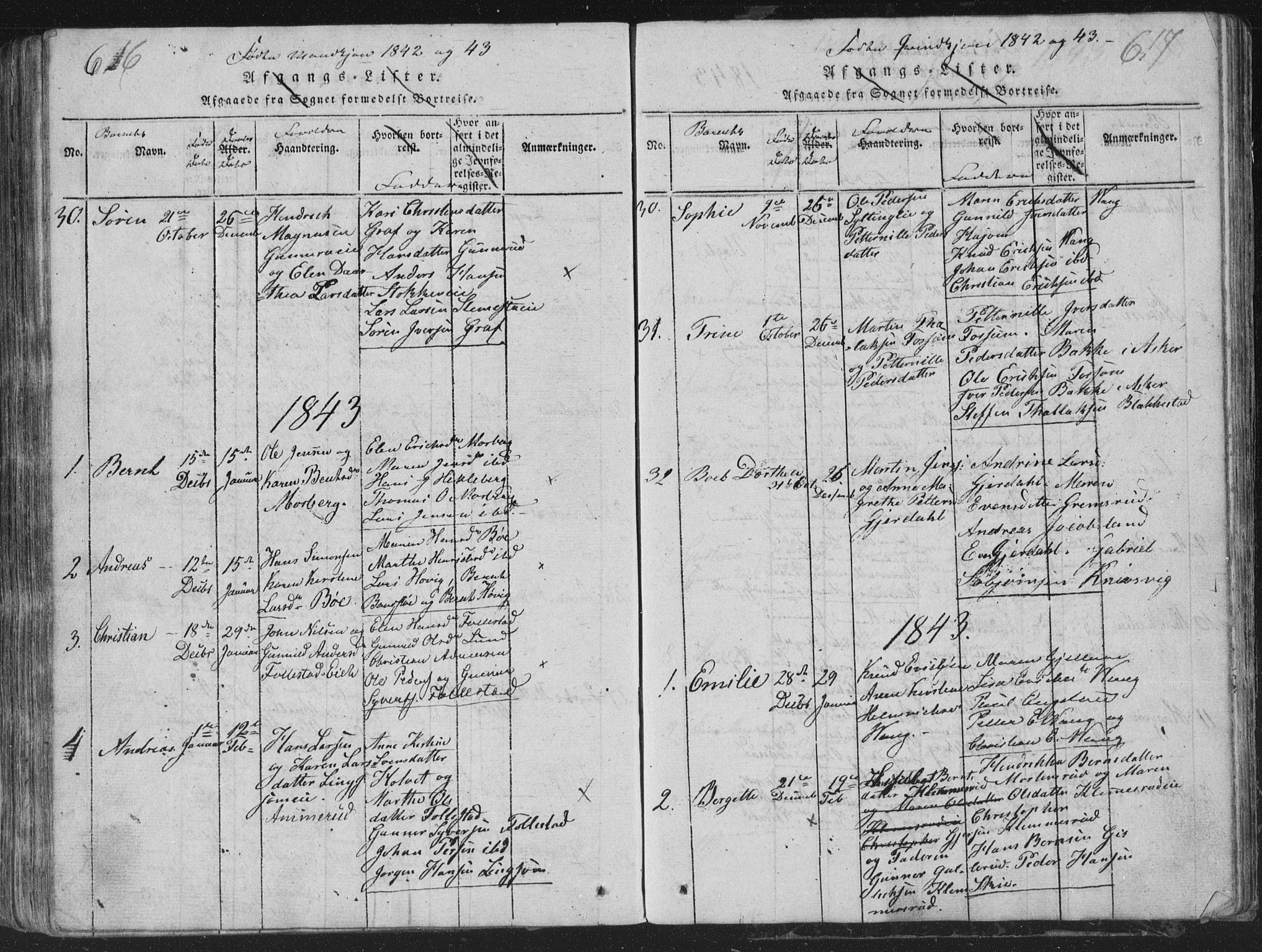 Røyken kirkebøker, AV/SAKO-A-241/G/Ga/L0003: Parish register (copy) no. 3, 1814-1856, p. 616-617