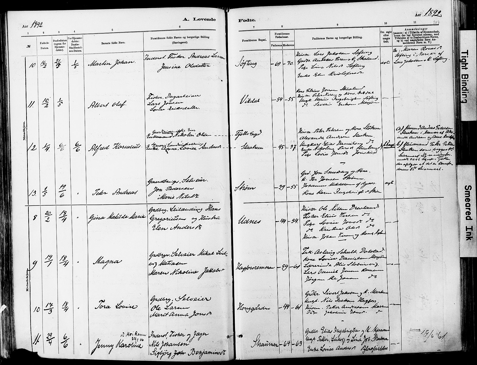 Ministerialprotokoller, klokkerbøker og fødselsregistre - Nordland, AV/SAT-A-1459/820/L0295: Parish register (official) no. 820A16, 1880-1896, p. 107