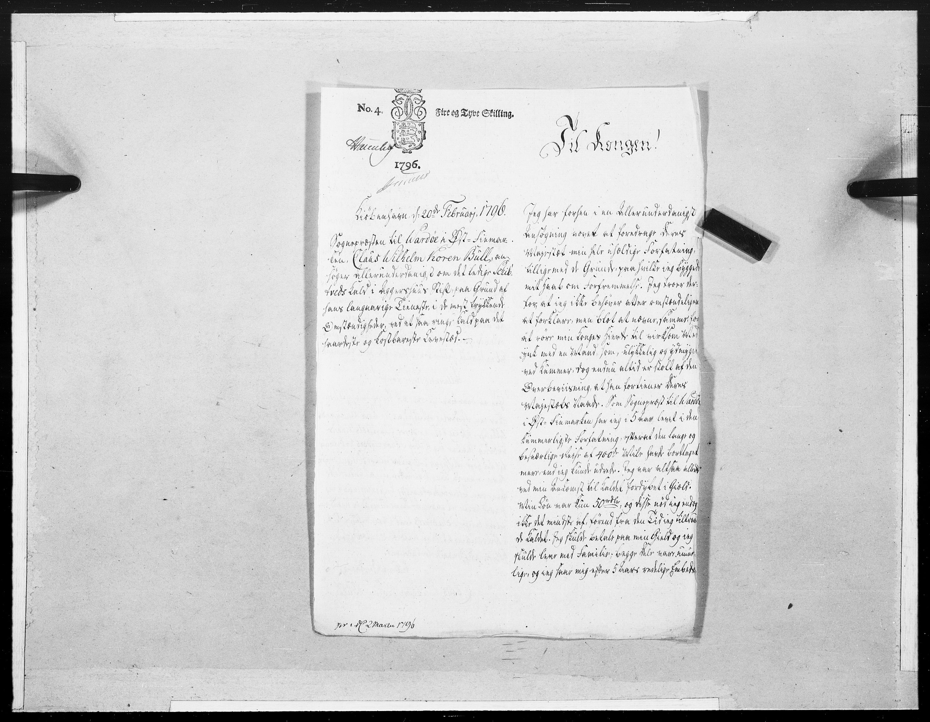 Danske Kanselli 1572-1799, AV/RA-EA-3023/F/Fc/Fcc/Fcca/L0305: Norske innlegg 1572-1799, 1796, p. 16