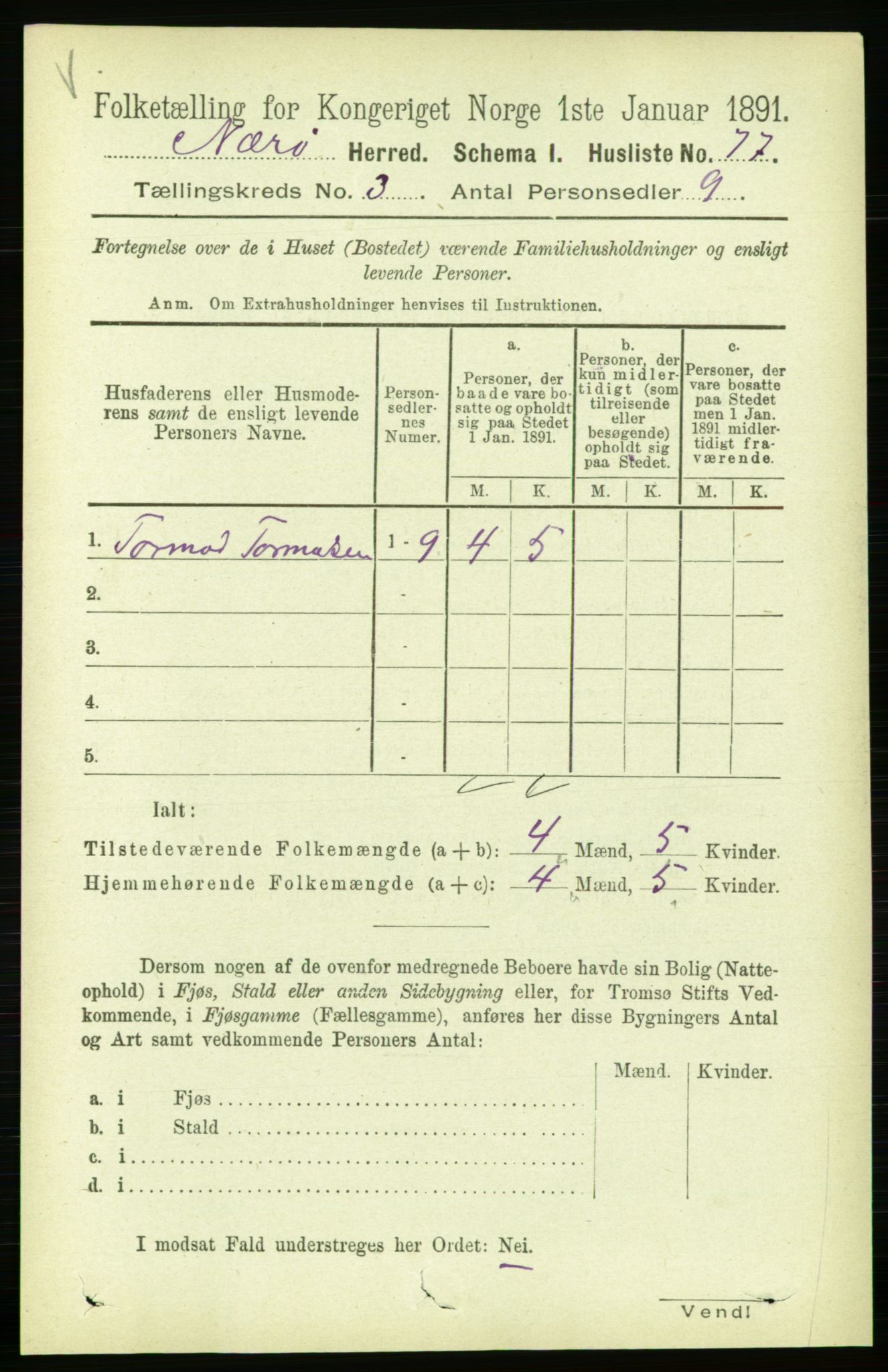 RA, 1891 census for 1751 Nærøy, 1891, p. 1293