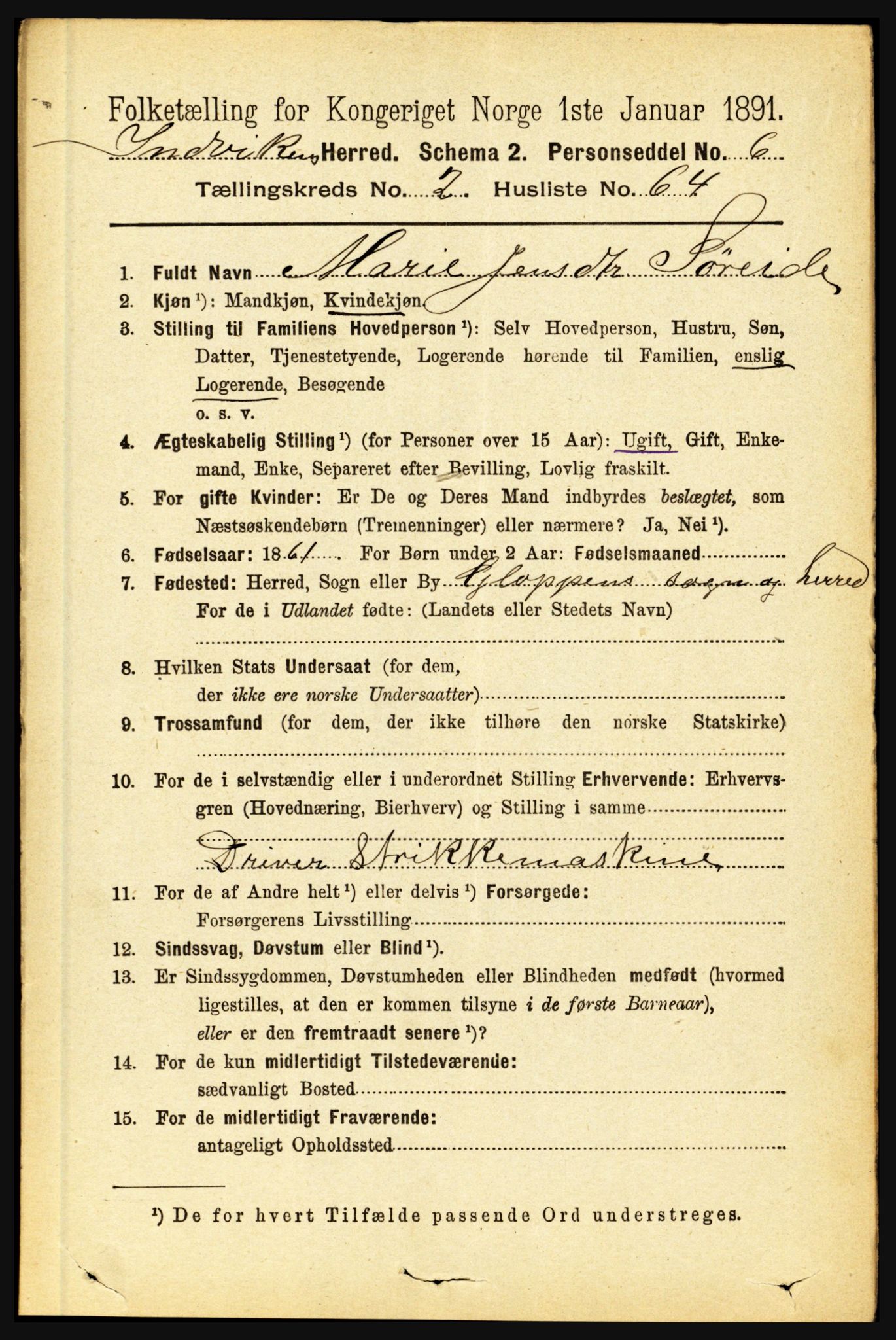 RA, 1891 census for 1447 Innvik, 1891, p. 968