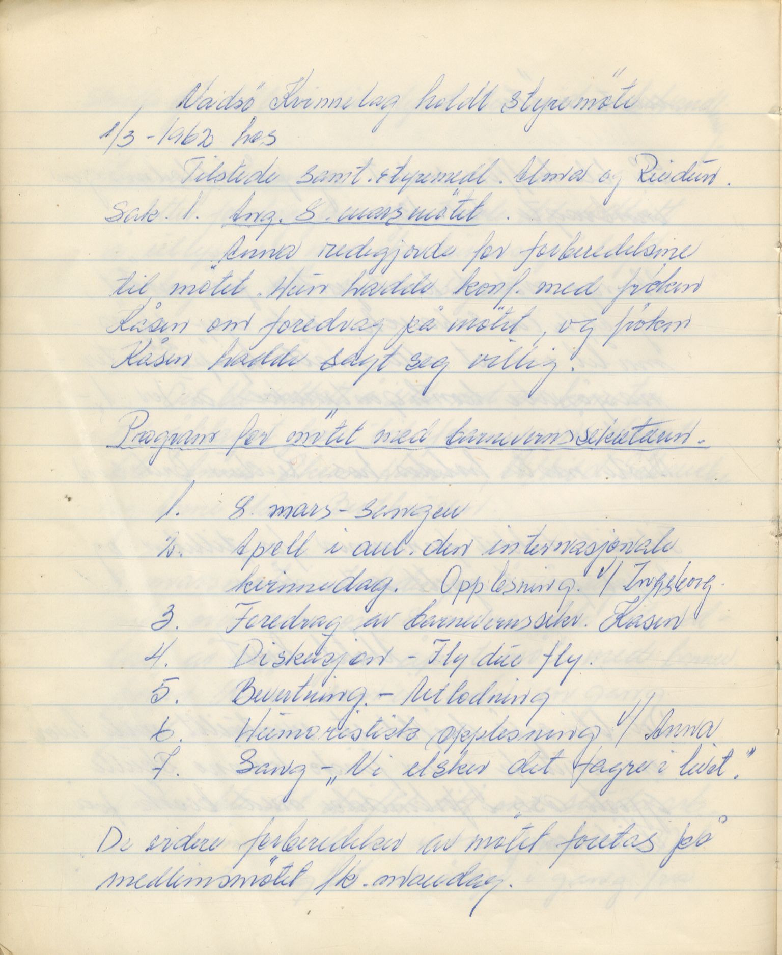 Vadsø Kvinnelag, FMFB/A-1054/A/L0001: Møteprotokoll, 1962-1966, p. 10