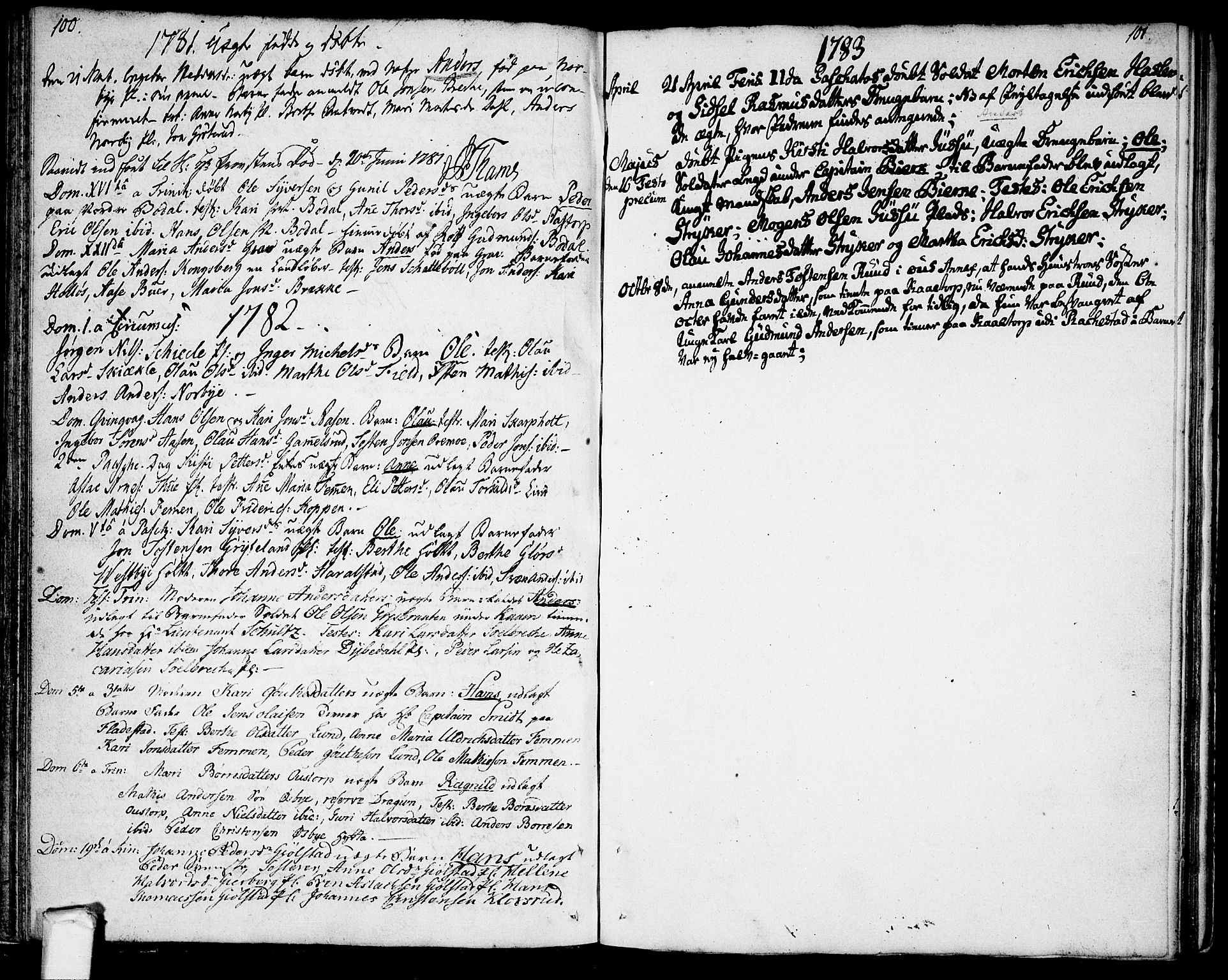 Rakkestad prestekontor Kirkebøker, AV/SAO-A-2008/F/Fa/L0004: Parish register (official) no. I 4, 1777-1783, p. 100-101