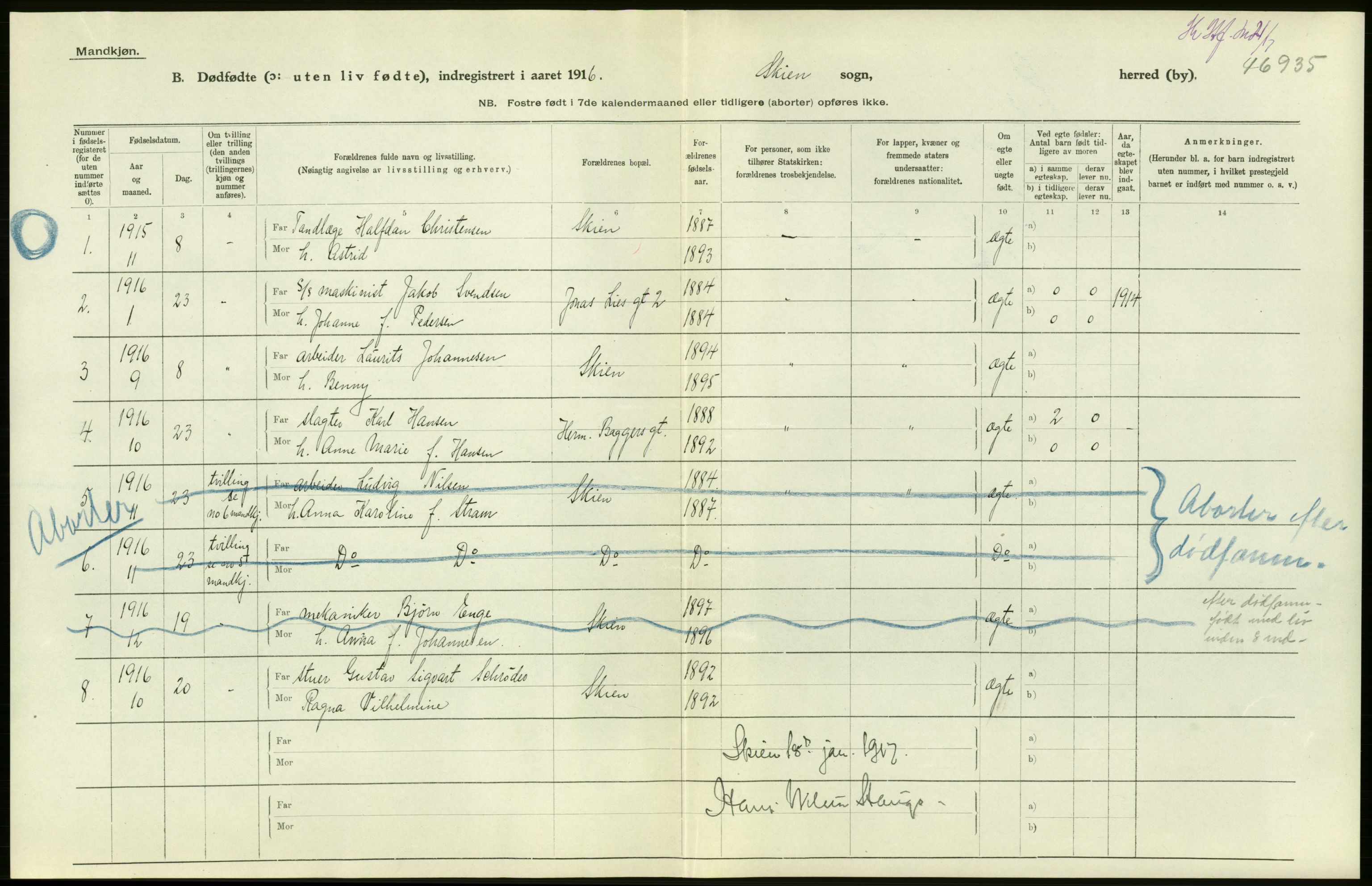 Statistisk sentralbyrå, Sosiodemografiske emner, Befolkning, RA/S-2228/D/Df/Dfb/Dfbf/L0024: Bratsberg amt: Døde, dødfødte. Bygder og byer., 1916, p. 14