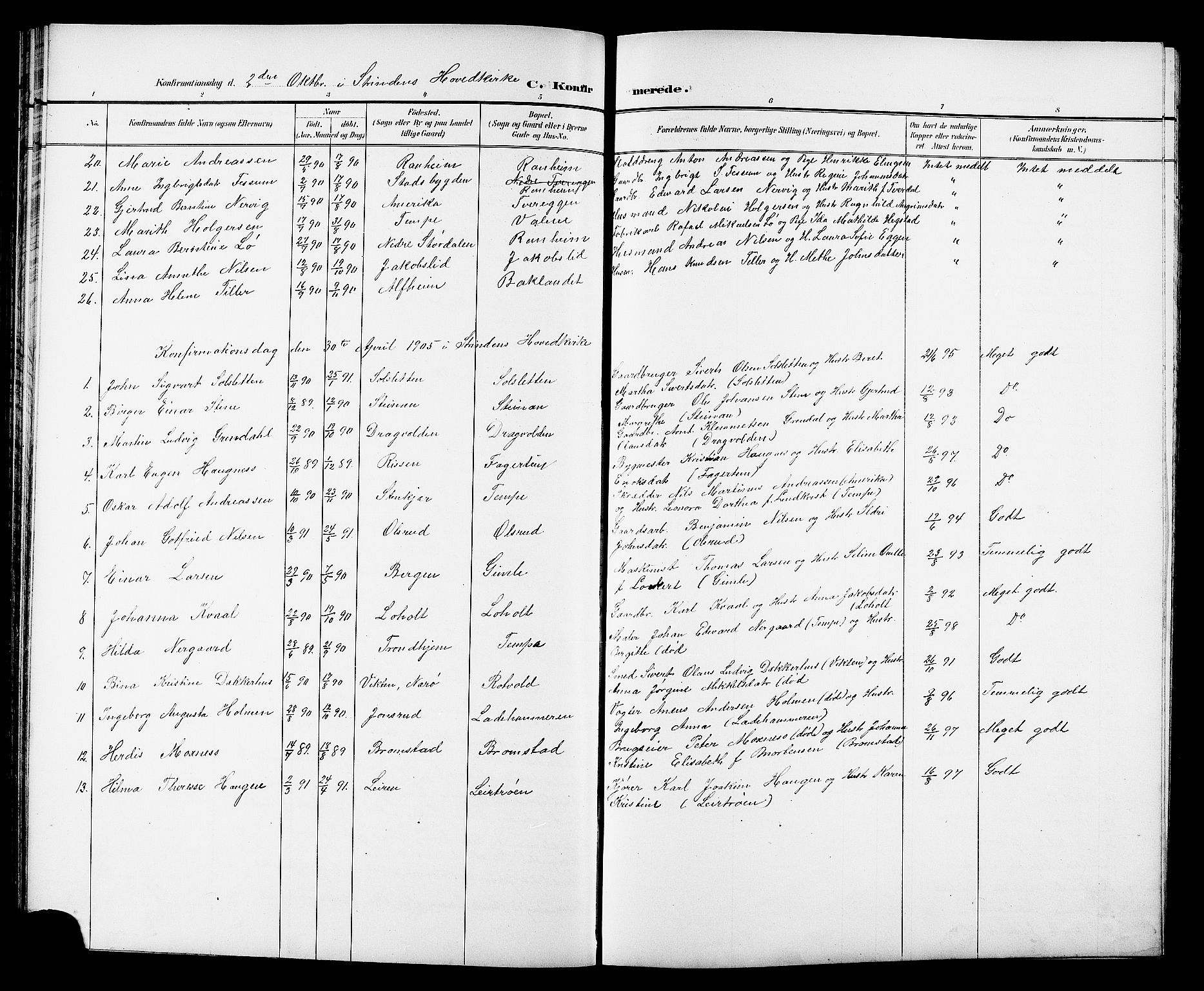 Ministerialprotokoller, klokkerbøker og fødselsregistre - Sør-Trøndelag, SAT/A-1456/606/L0313: Parish register (copy) no. 606C09, 1895-1910