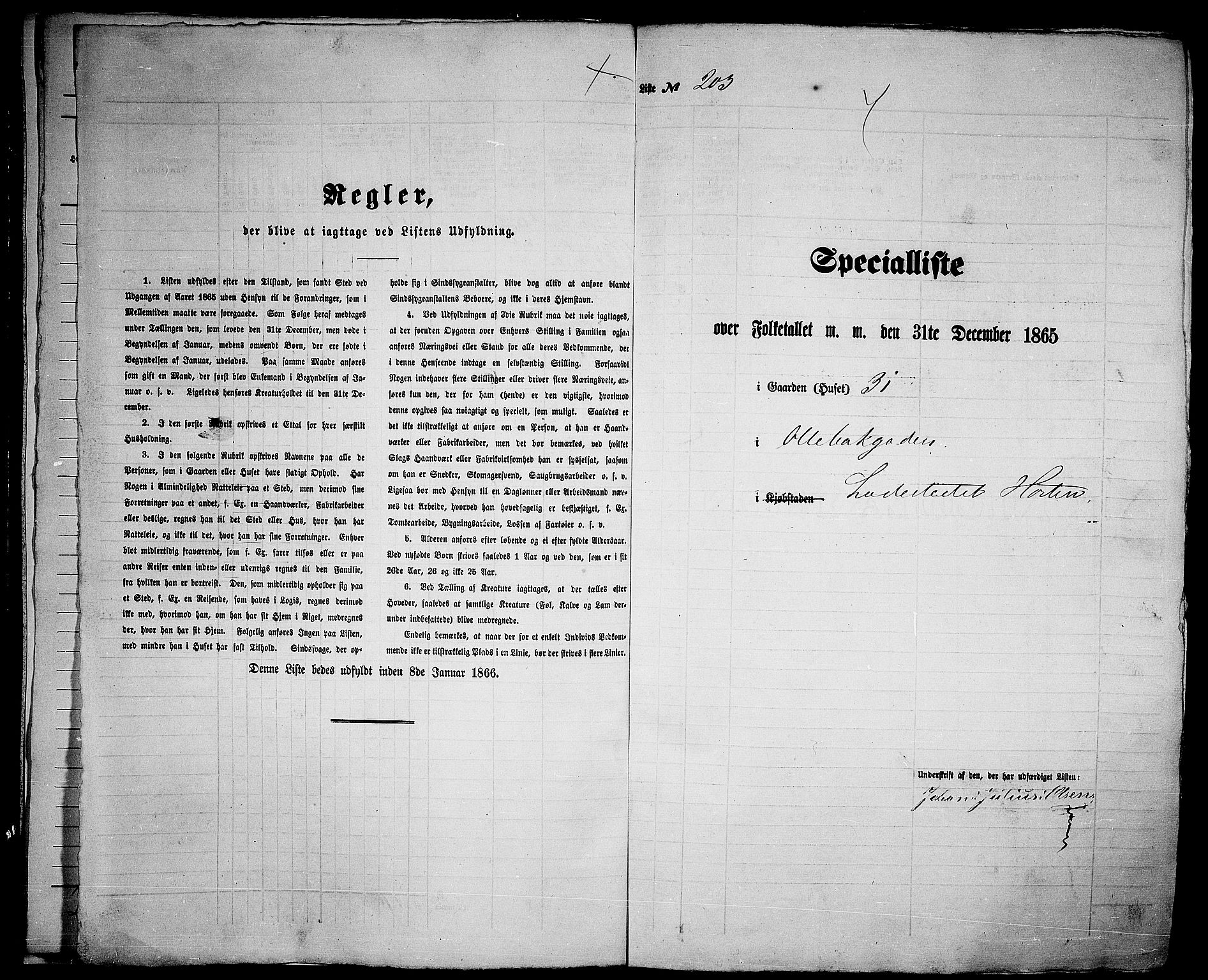 RA, 1865 census for Horten, 1865, p. 441