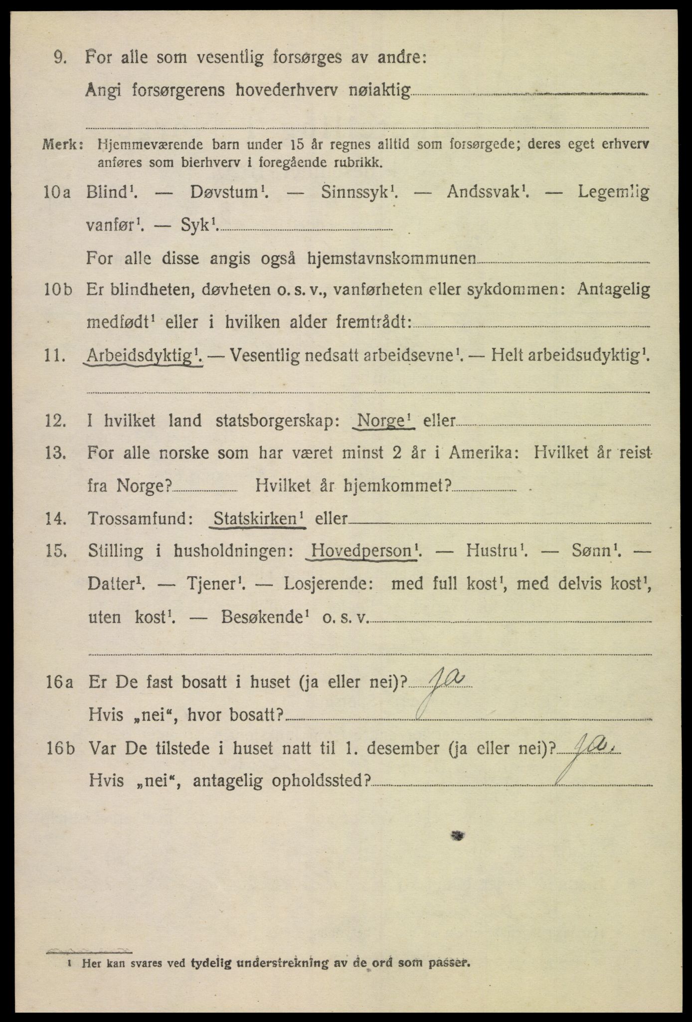 SAK, 1920 census for Greipstad, 1920, p. 1535