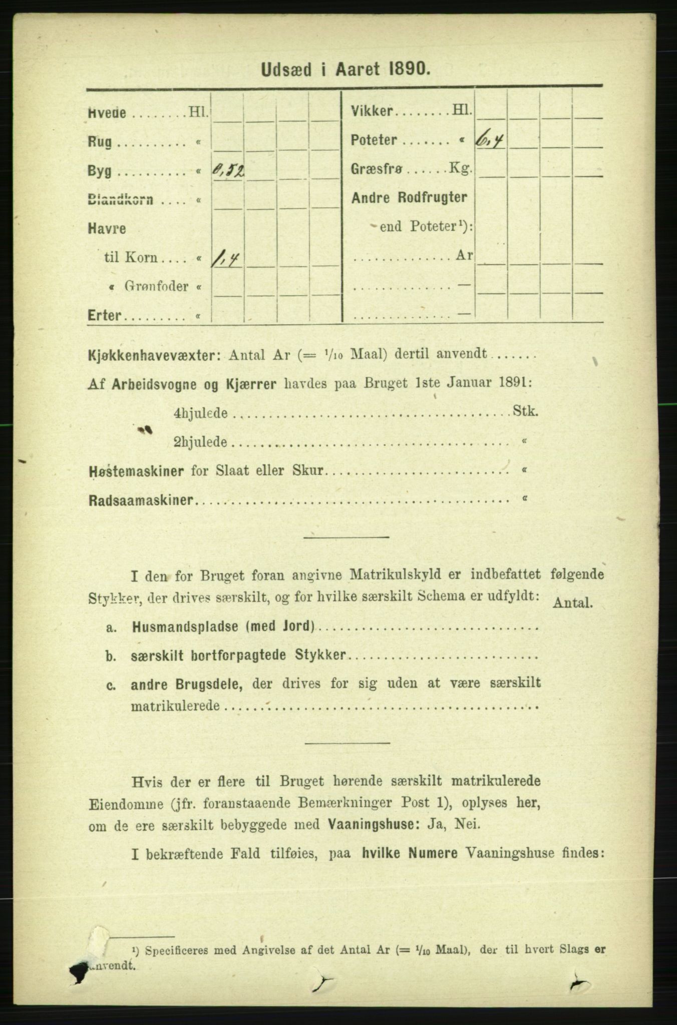 RA, 1891 census for 1727 Beitstad, 1891, p. 6542