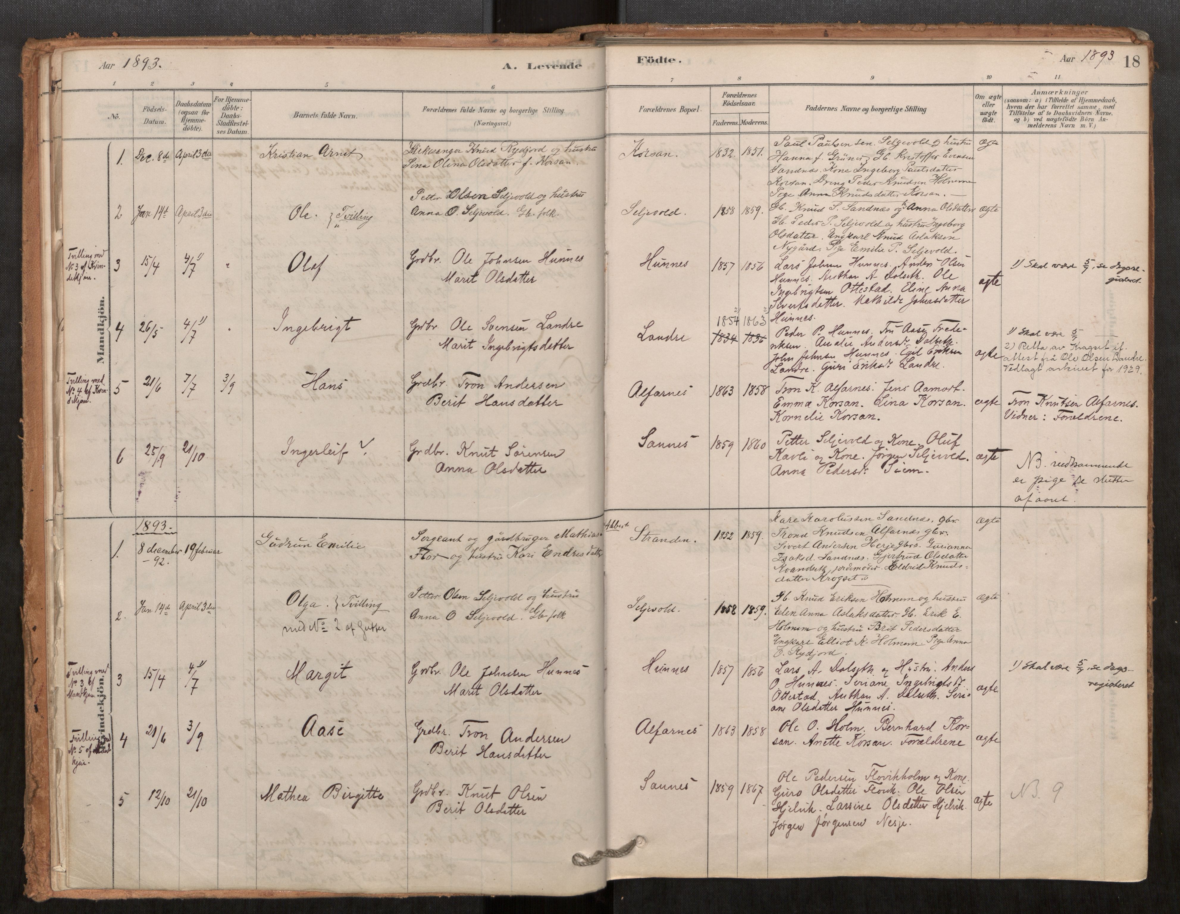 Ministerialprotokoller, klokkerbøker og fødselsregistre - Møre og Romsdal, AV/SAT-A-1454/548/L0615: Parish register (official) no. 548A02, 1878-1906, p. 18