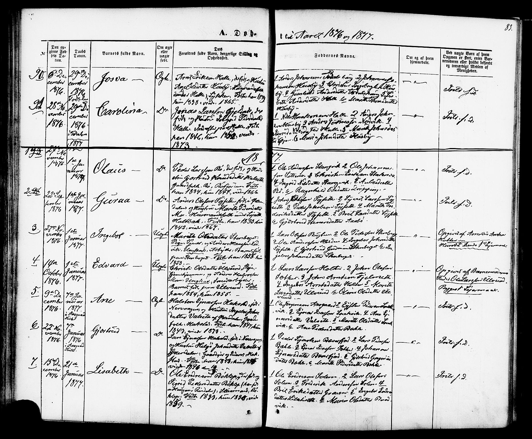 Ministerialprotokoller, klokkerbøker og fødselsregistre - Møre og Romsdal, AV/SAT-A-1454/592/L1027: Parish register (official) no. 592A05, 1865-1878, p. 83