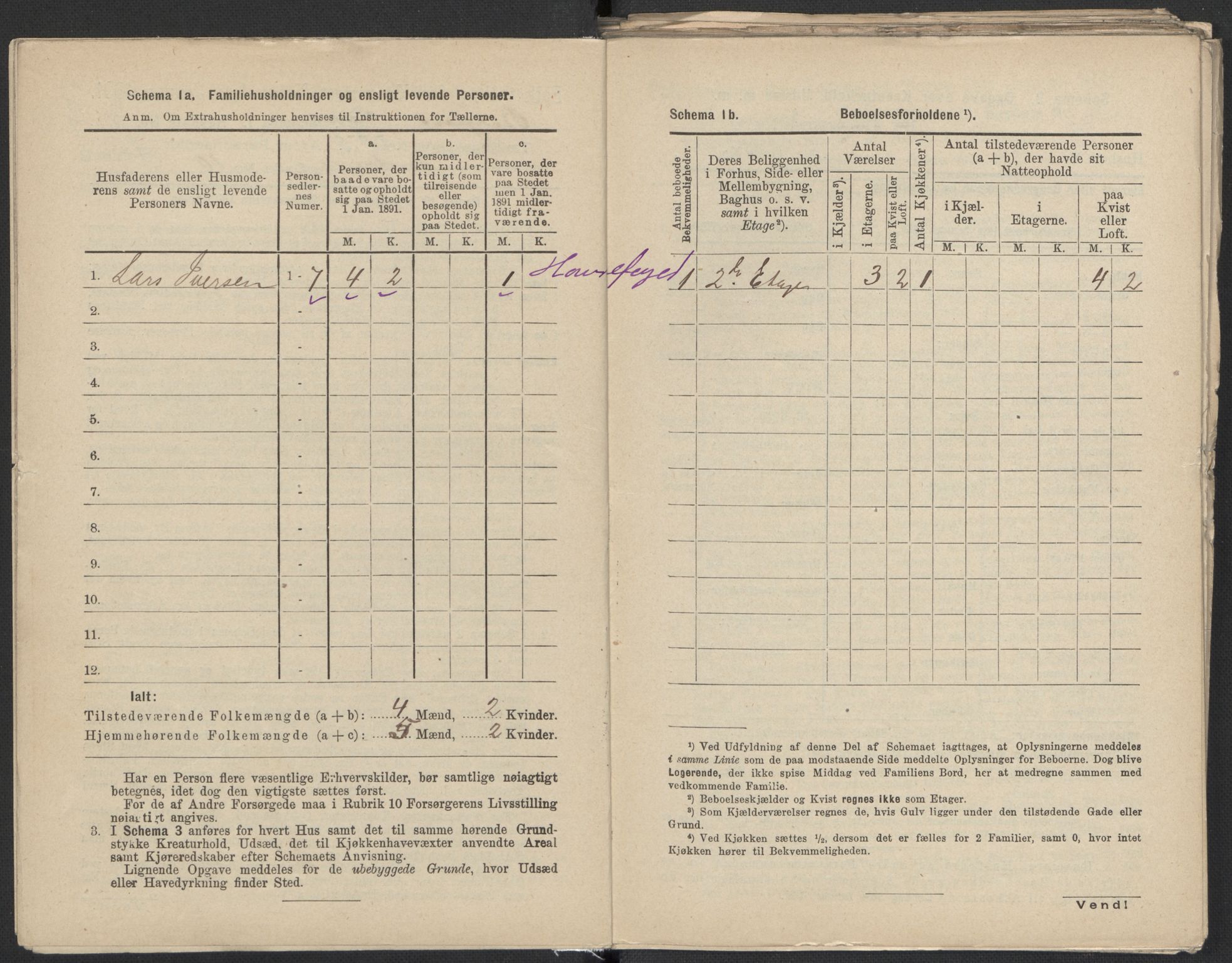 RA, 1891 Census for 1301 Bergen, 1891, p. 5611