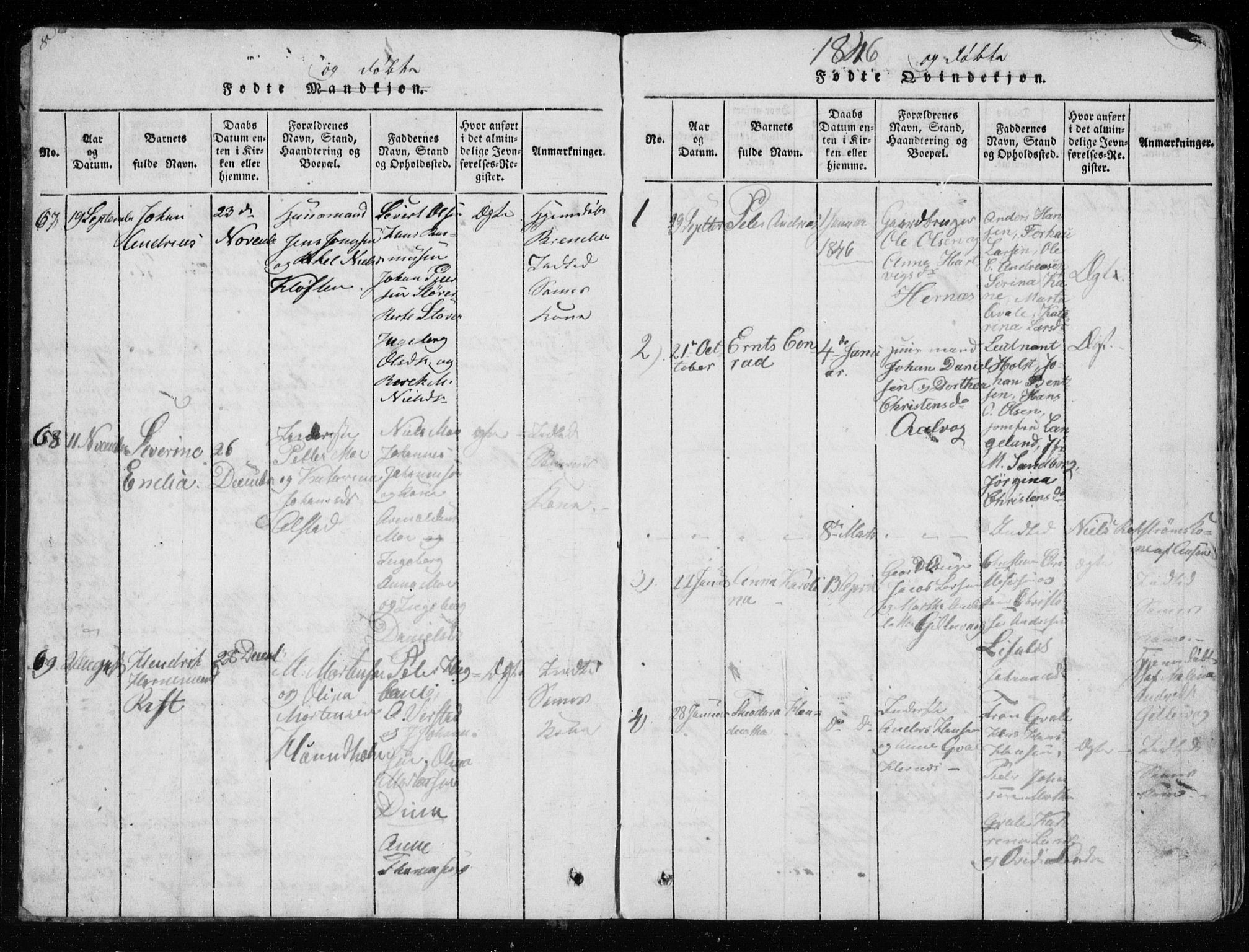 Ministerialprotokoller, klokkerbøker og fødselsregistre - Nordland, AV/SAT-A-1459/801/L0026: Parish register (copy) no. 801C01, 1820-1855, p. 8-9