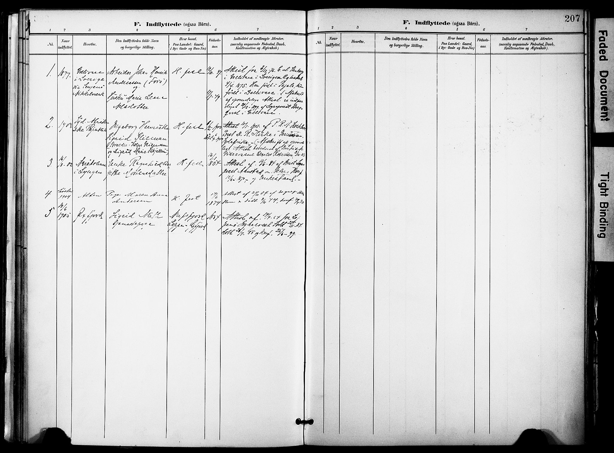 Hammerfest sokneprestkontor, AV/SATØ-S-1347/H/Ha/L0010.kirke: Parish register (official) no. 10, 1898-1905, p. 207