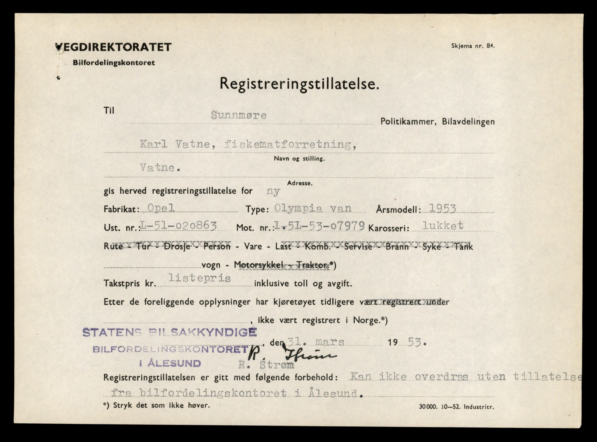 Møre og Romsdal vegkontor - Ålesund trafikkstasjon, AV/SAT-A-4099/F/Fe/L0034: Registreringskort for kjøretøy T 12500 - T 12652, 1927-1998, p. 552
