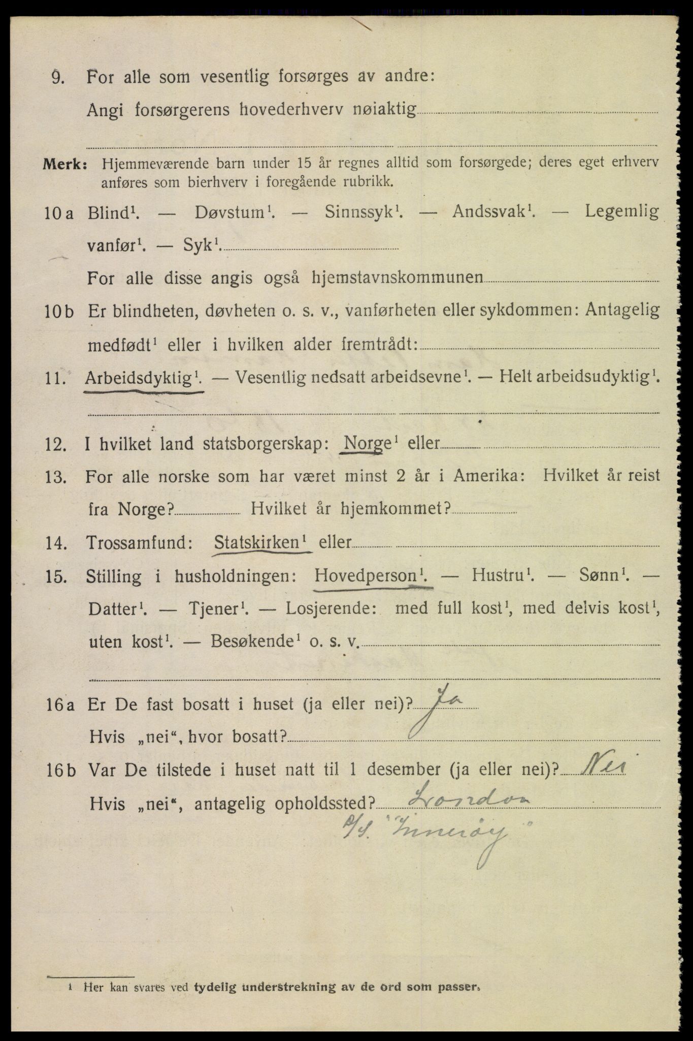SAK, 1920 census for Flekkefjord, 1920, p. 5123