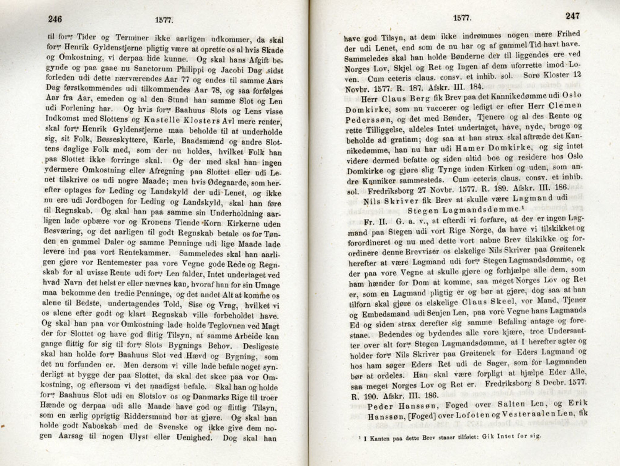 Publikasjoner utgitt av Det Norske Historiske Kildeskriftfond, PUBL/-/-/-: Norske Rigs-Registranter, bind 2, 1572-1588, p. 246-247