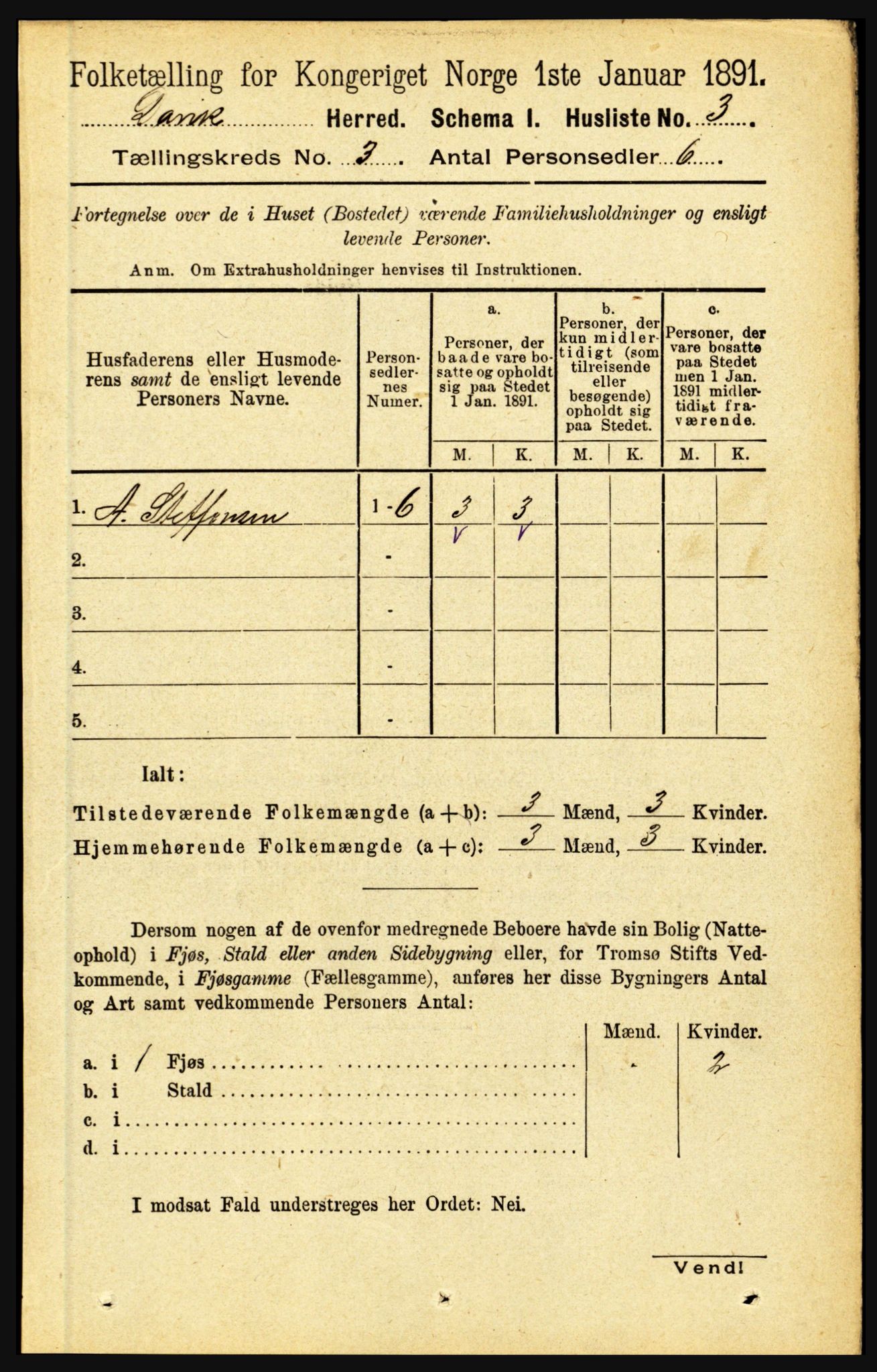 RA, 1891 census for 1442 Davik, 1891, p. 932